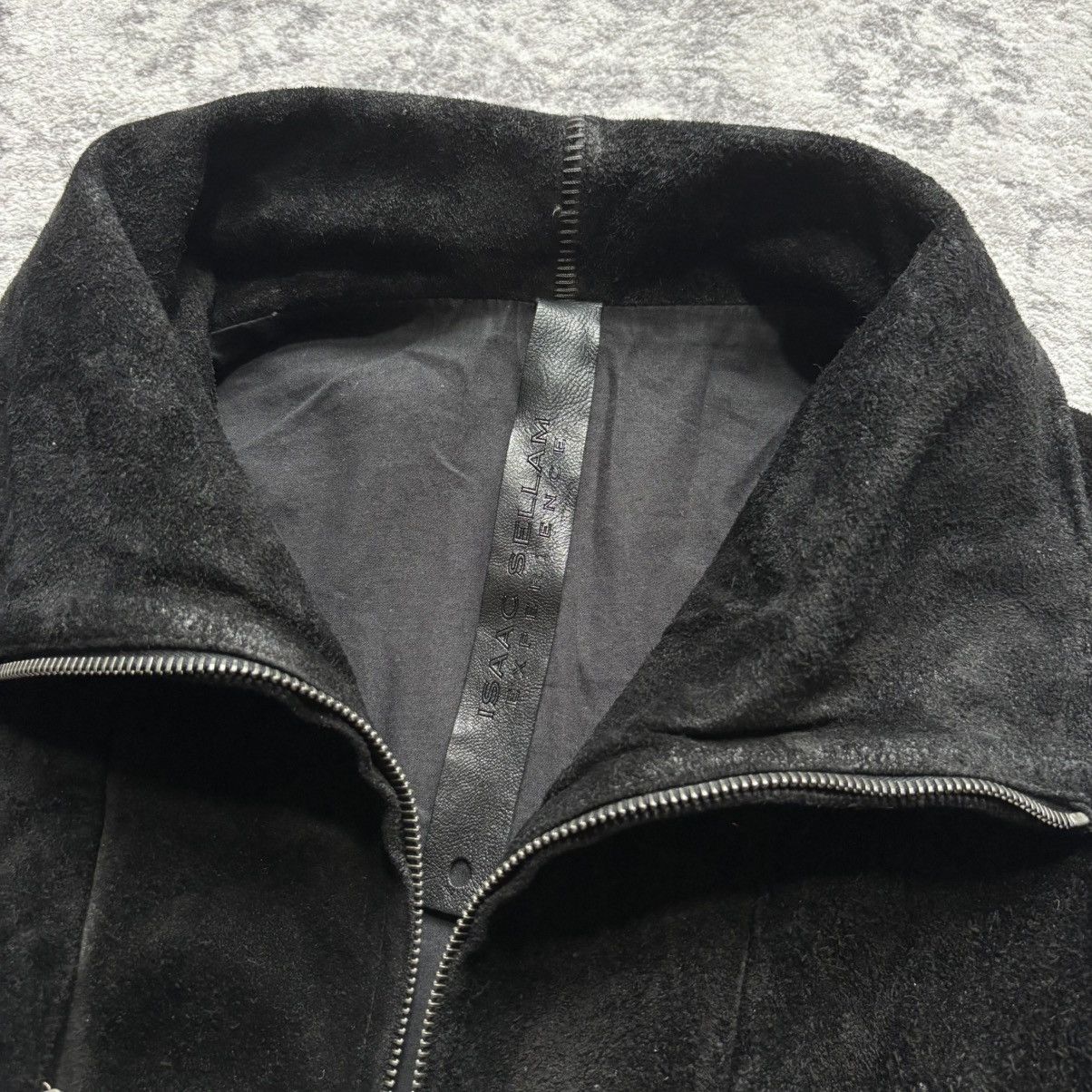 Isaac Sellam Experience Isaac Sellam Suede Leather Spine Jacket Black | Size M Size US M / EU 48-50 / 2 - 6 Thumbnail