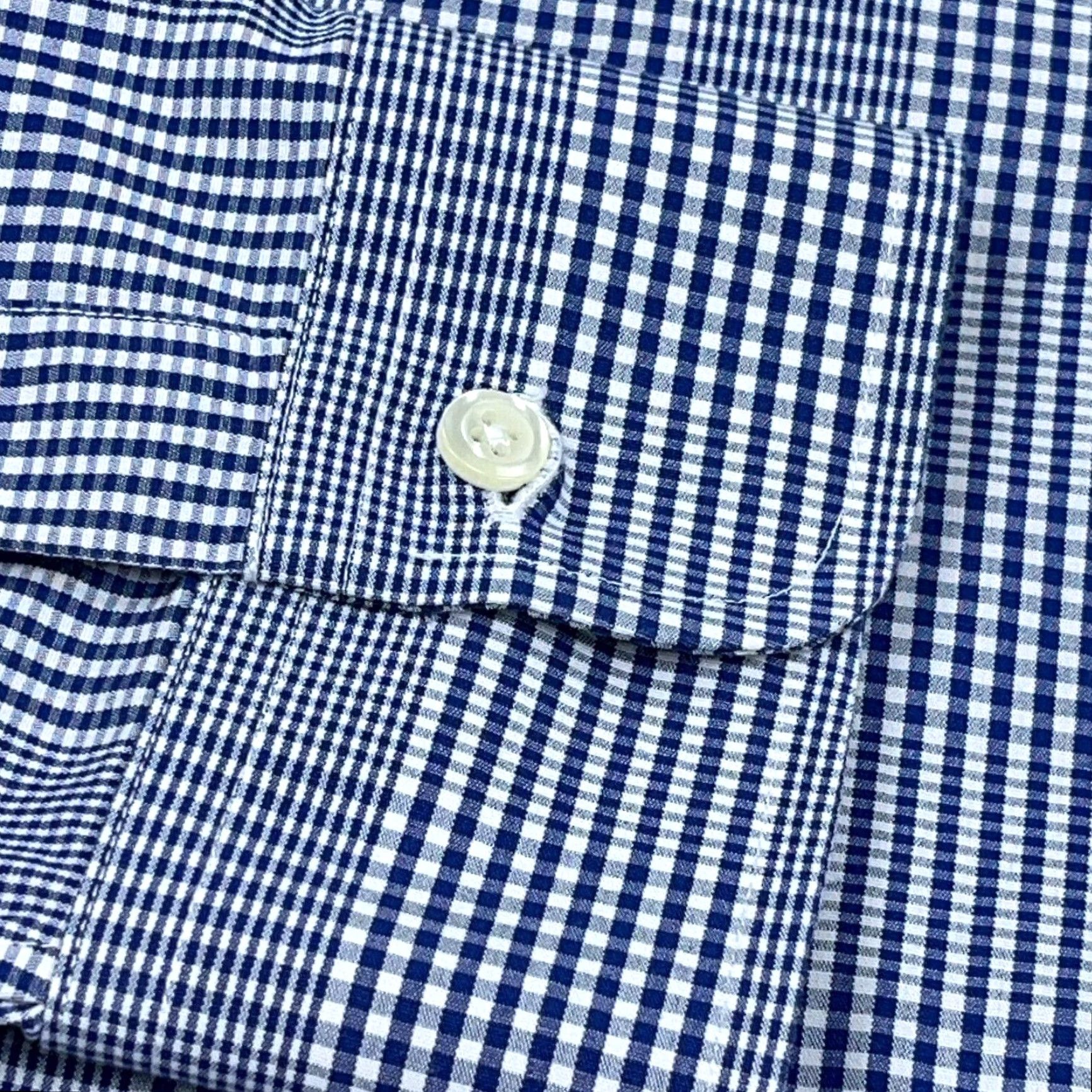 Brooks Brothers Brooks Brothers Shirt Men 17.5 34 Blue Button-Up Madison Glen Plaid Dress Casual Shirt Adult Size 48R - 3 Thumbnail