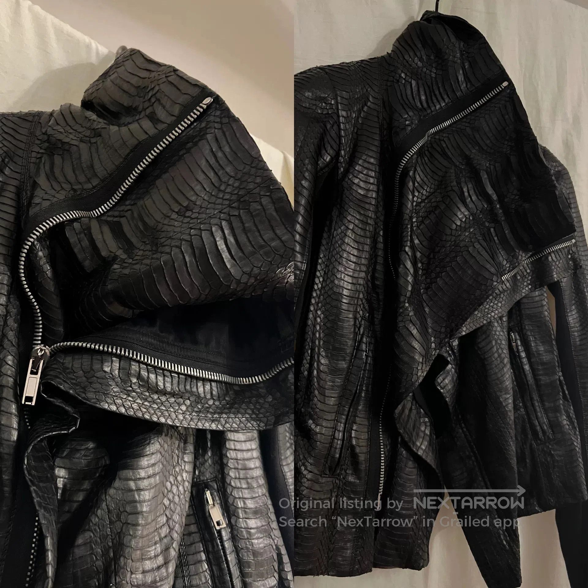 Rick Owens rare rick owens snakeskin motorcycle jacket. Size M / US 6-8 / IT 42-44 - 5 Thumbnail
