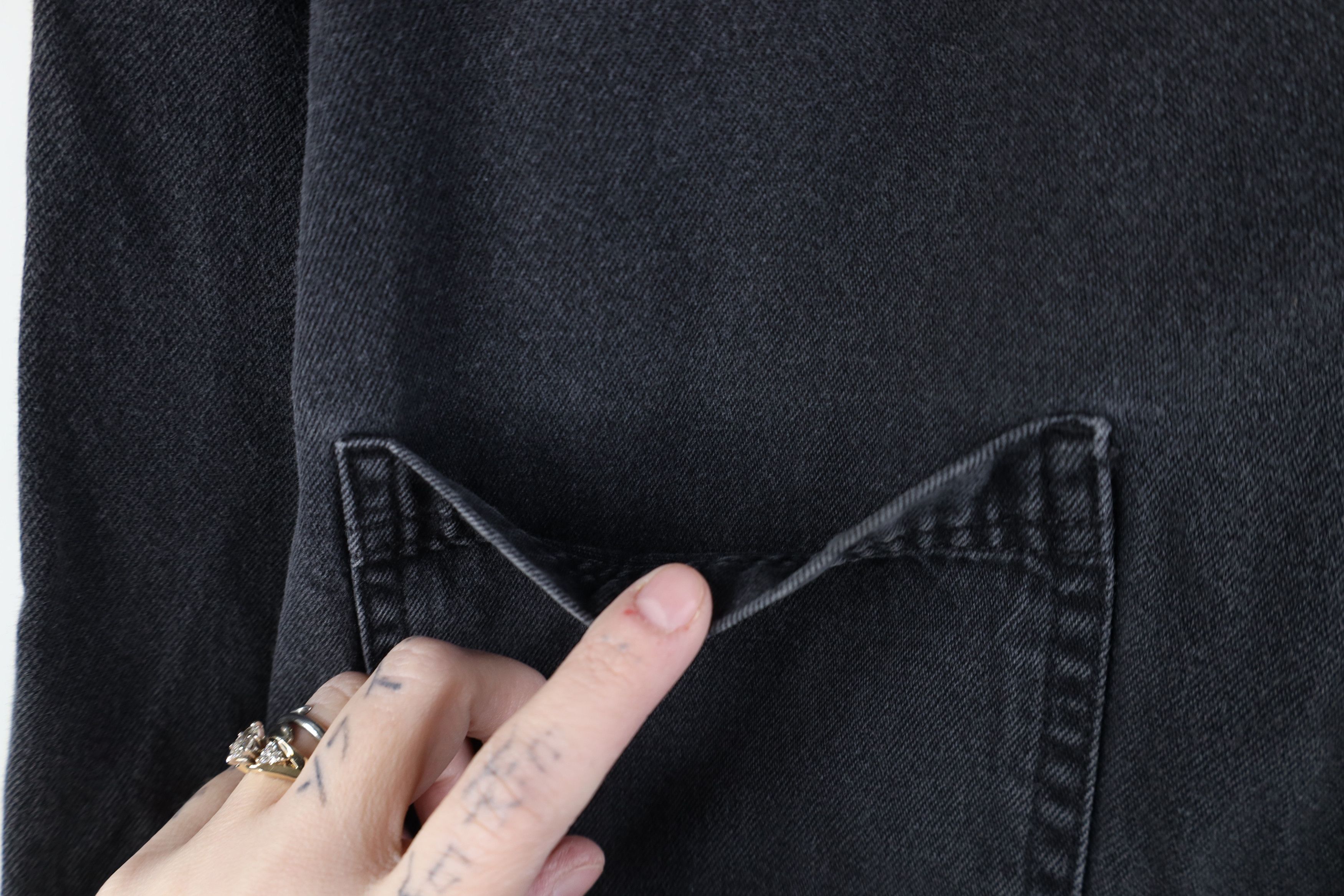Levi's Vintage Y2K 2003 Levis Denim Jean Collared Buton Shirt Black Size US M / EU 48-50 / 2 - 10 Thumbnail