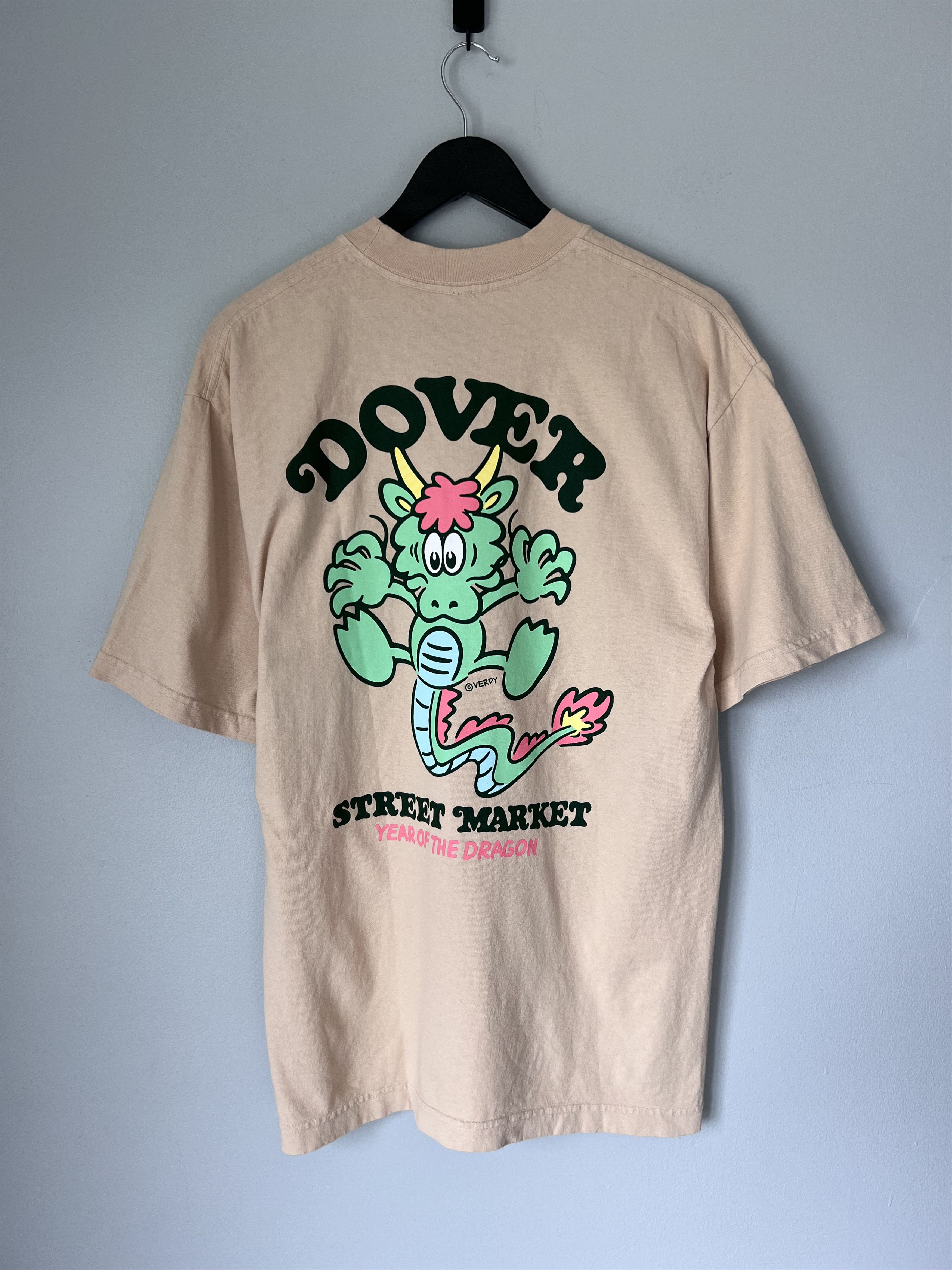 Verdy Dover Steet Market Year of The Dragon Tee in Beige