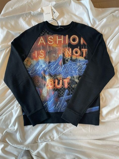 Balmain Graphic Print Crewneck Sweatshirt