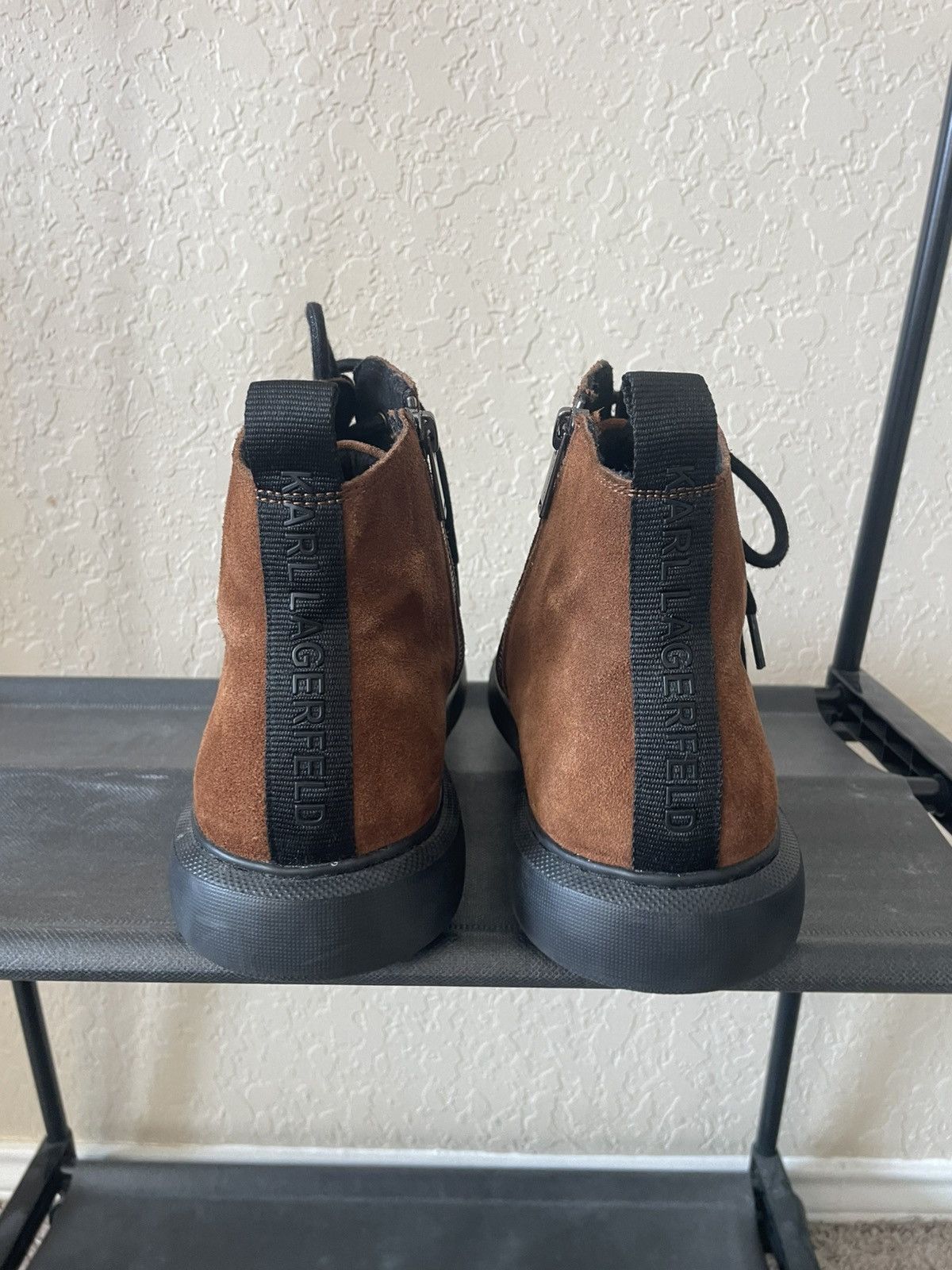 Karl Lagerfeld Suede Zippered Ankle boots Size US 12 / EU 45 - 5 Thumbnail