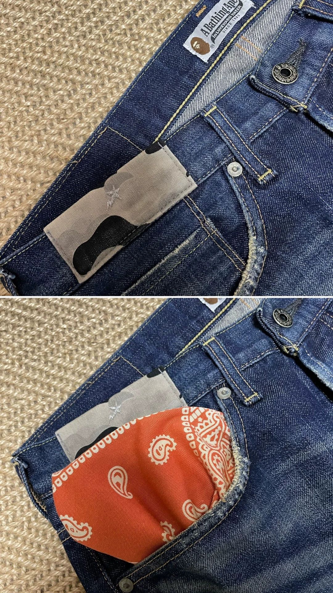 Bape BAPE ZOZO EXCLUSIVE NIGO DAMAGED PATCHWORK WASHED JEANS M Size US 32 / EU 48 - 4 Thumbnail