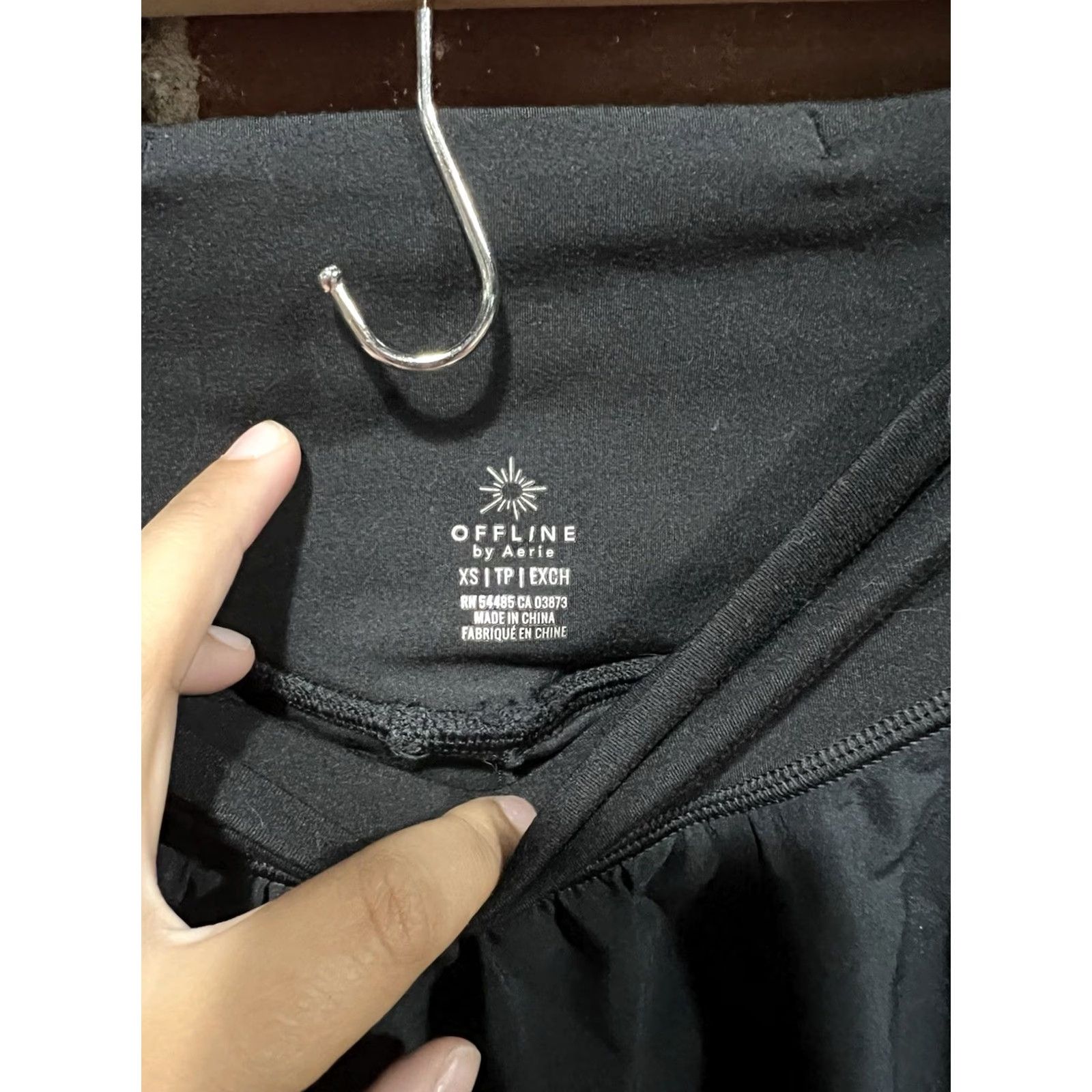 Vintage Offline Aerie Women’s Black Skort XS Tennis Athletic Pickleball Shirt? Size ONE SIZE - 2 Thumbnail