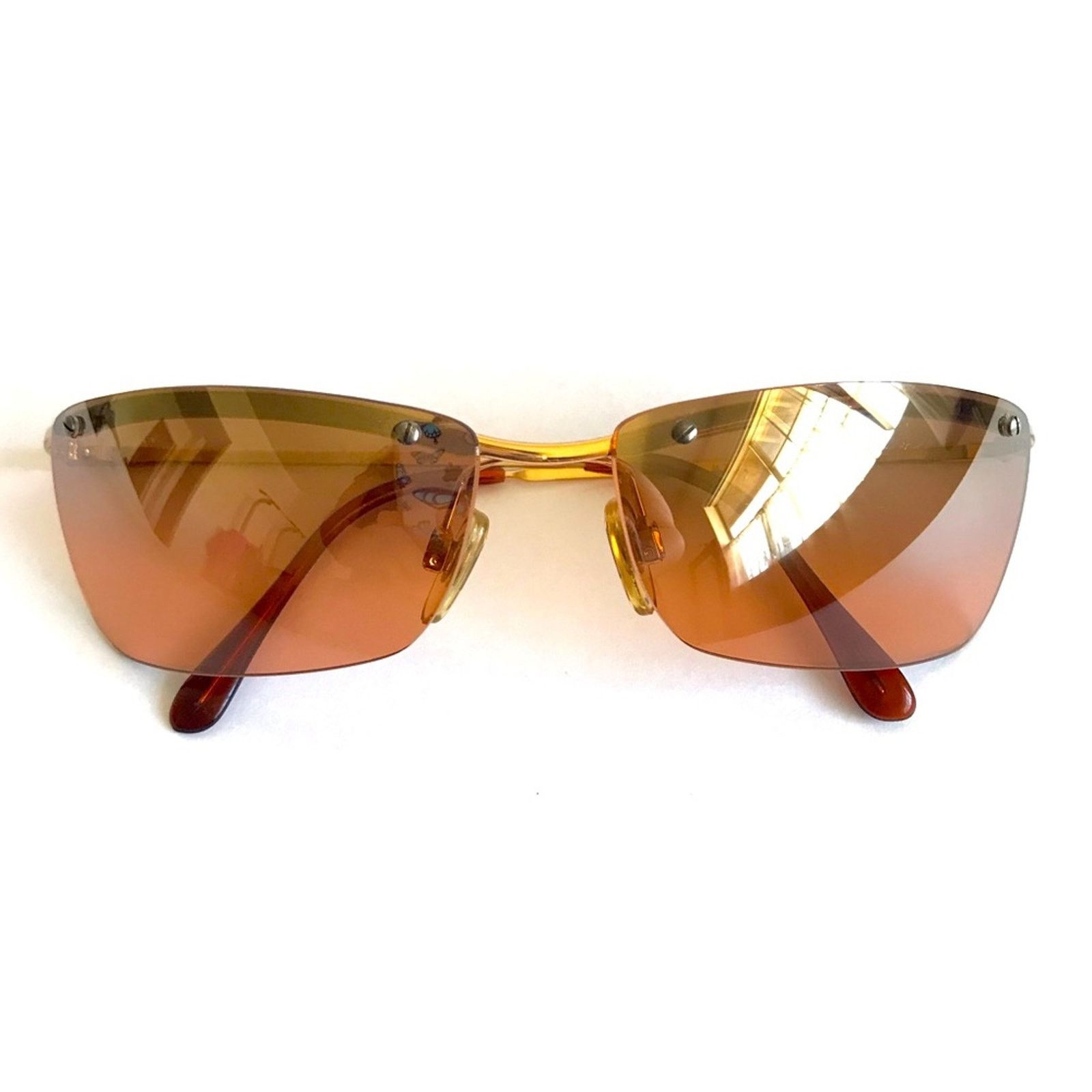 Moschino MOSCHINO 1990's Rimless Iridescent ROSE GOLD Sunglasses Size ONE SIZE - 2 Thumbnail