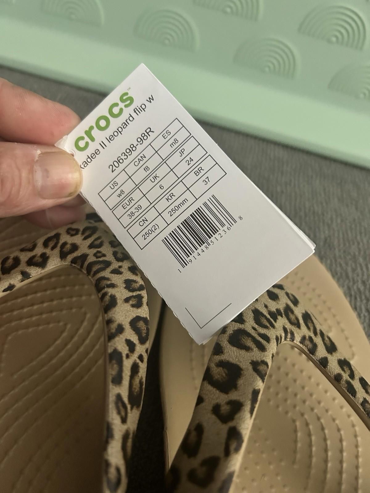 Crocs Crocs Kadee II Leopard Animal Print Womens Flip Flops Size 8 Size US 8 / IT 38 - 5 Thumbnail