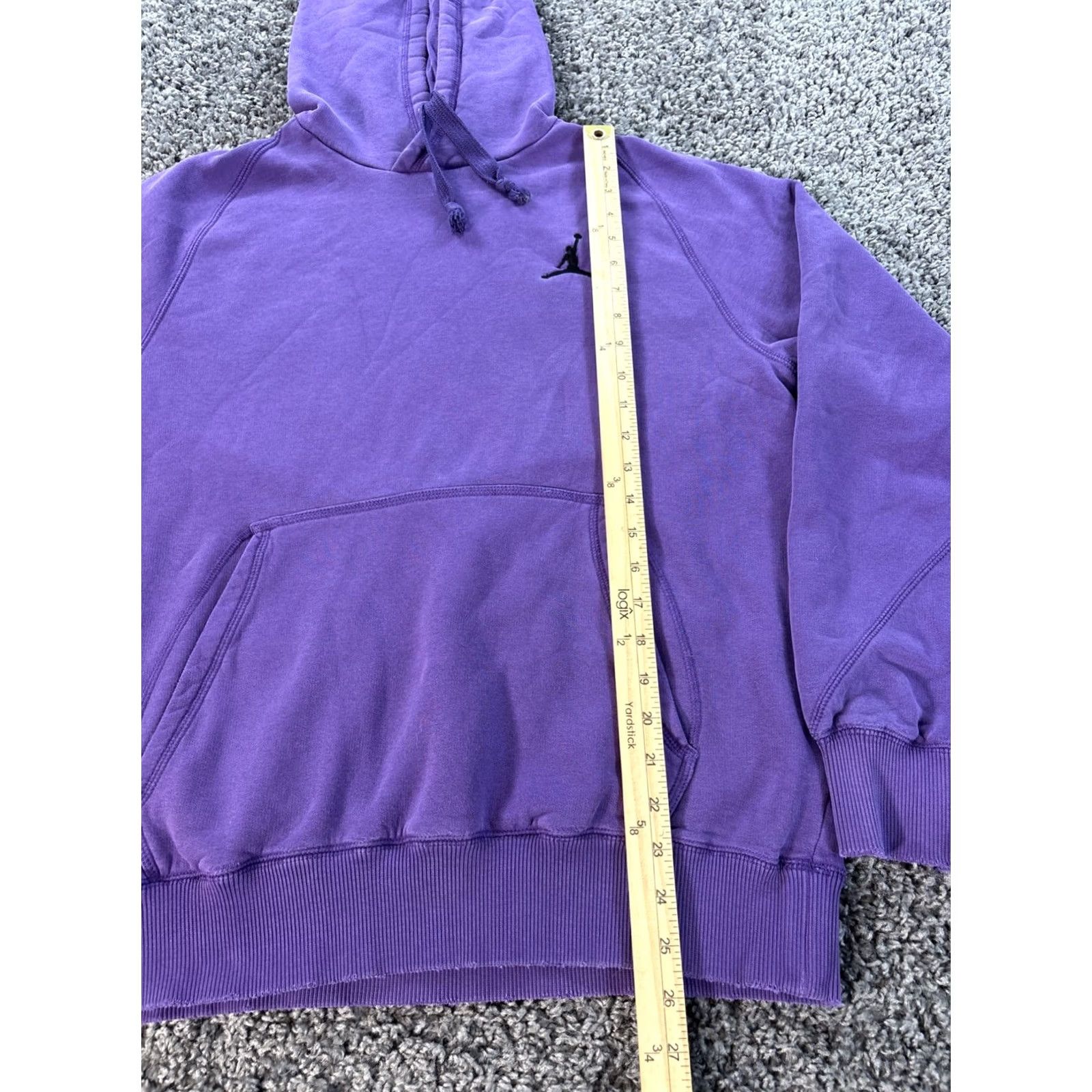 Jordan Brand VINTAGE Jordan Hoodie Mens M Purple Distressed Fleece Embroidered Grunge Y2K Pullover Hooded Size US M / EU 48-50 / 2 - 2 Thumbnail