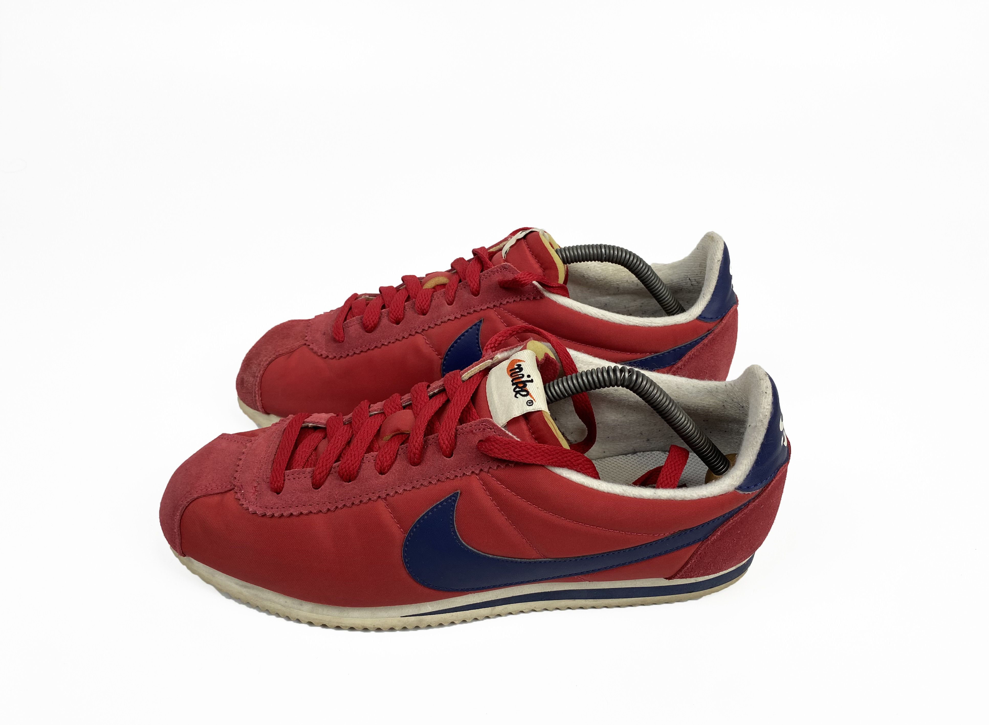 image of Nike Classic Cortez Athletic West Nylon Sneakers in Red, Men's (Size 11)