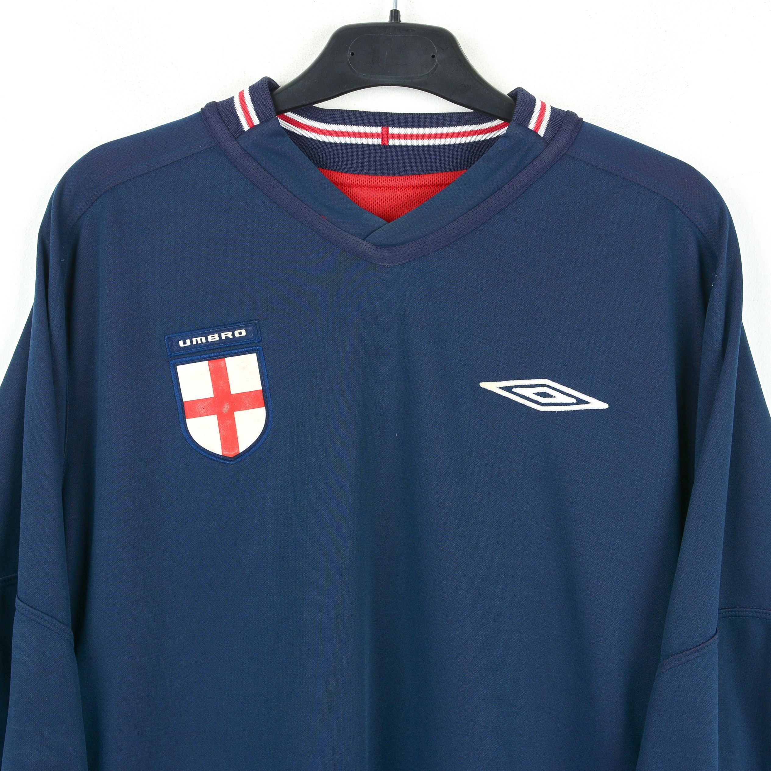 Umbro England S Football Long Sleeve Reversible 2002 2004 Shirt Size US S / EU 44-46 / 1 - 2 Thumbnail
