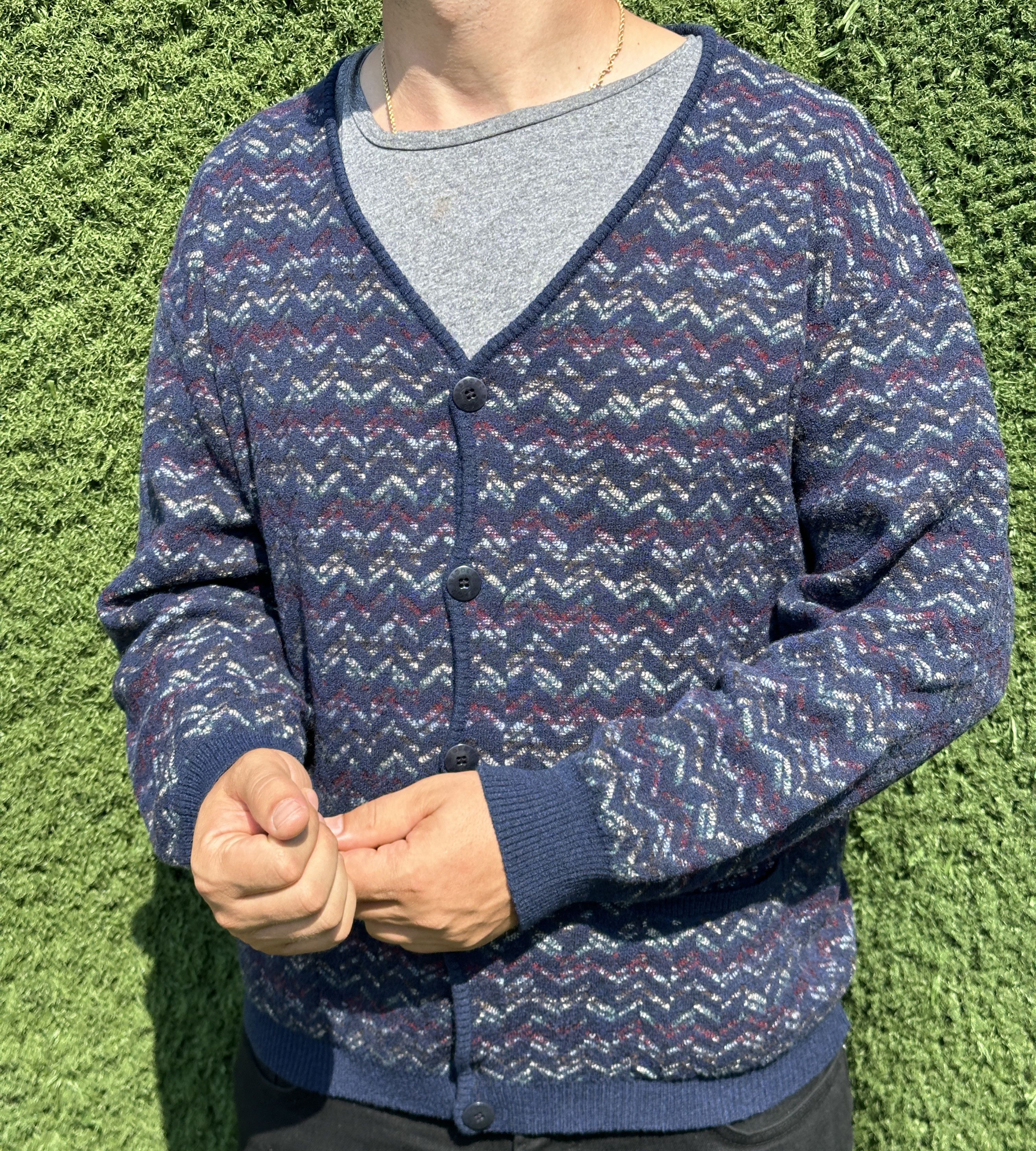 Missoni Missoni Sport Cardigan 3D Knit Retro Sweater Size 54 Size US L / EU 52-54 / 3 - 6 Thumbnail