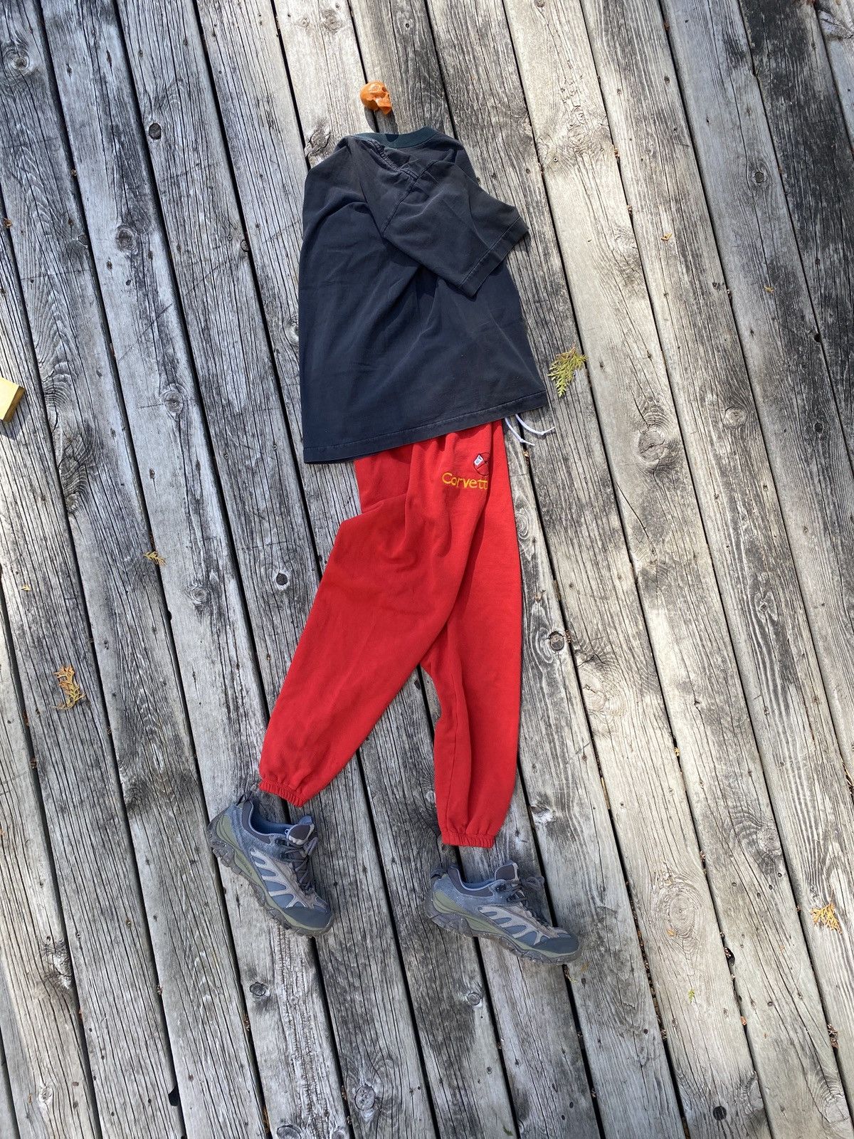 Hanes × Vintage 80s Corvette logo sweatpants sz L Size US 32 / EU 48 - 4 Thumbnail