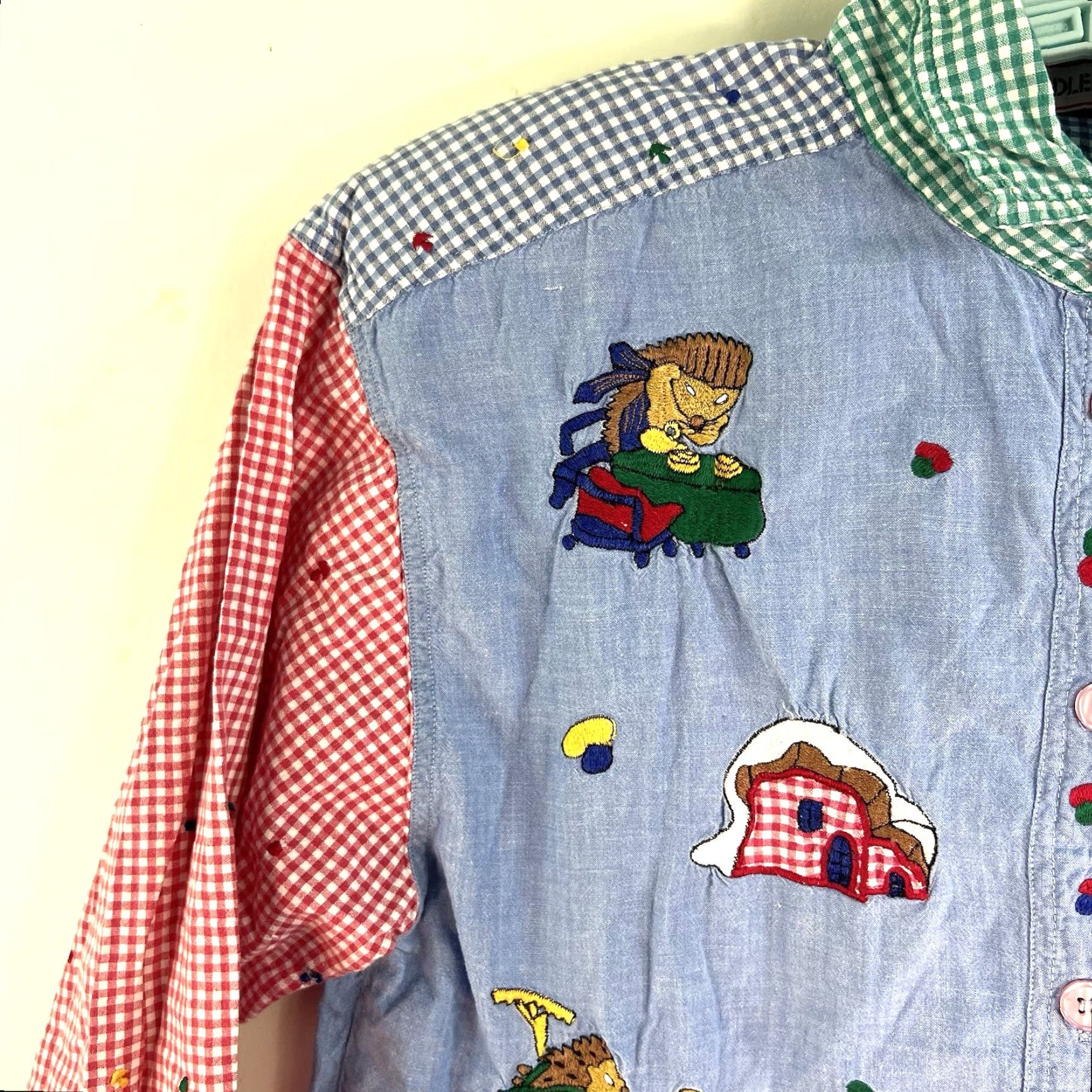 Vintage VINTAGE Peddler Sport Shirt Women M Denim Blue Hedgehog Embroidered Casual 90s Womens Size M / US 6-8 / IT 42-44 - 5 Thumbnail