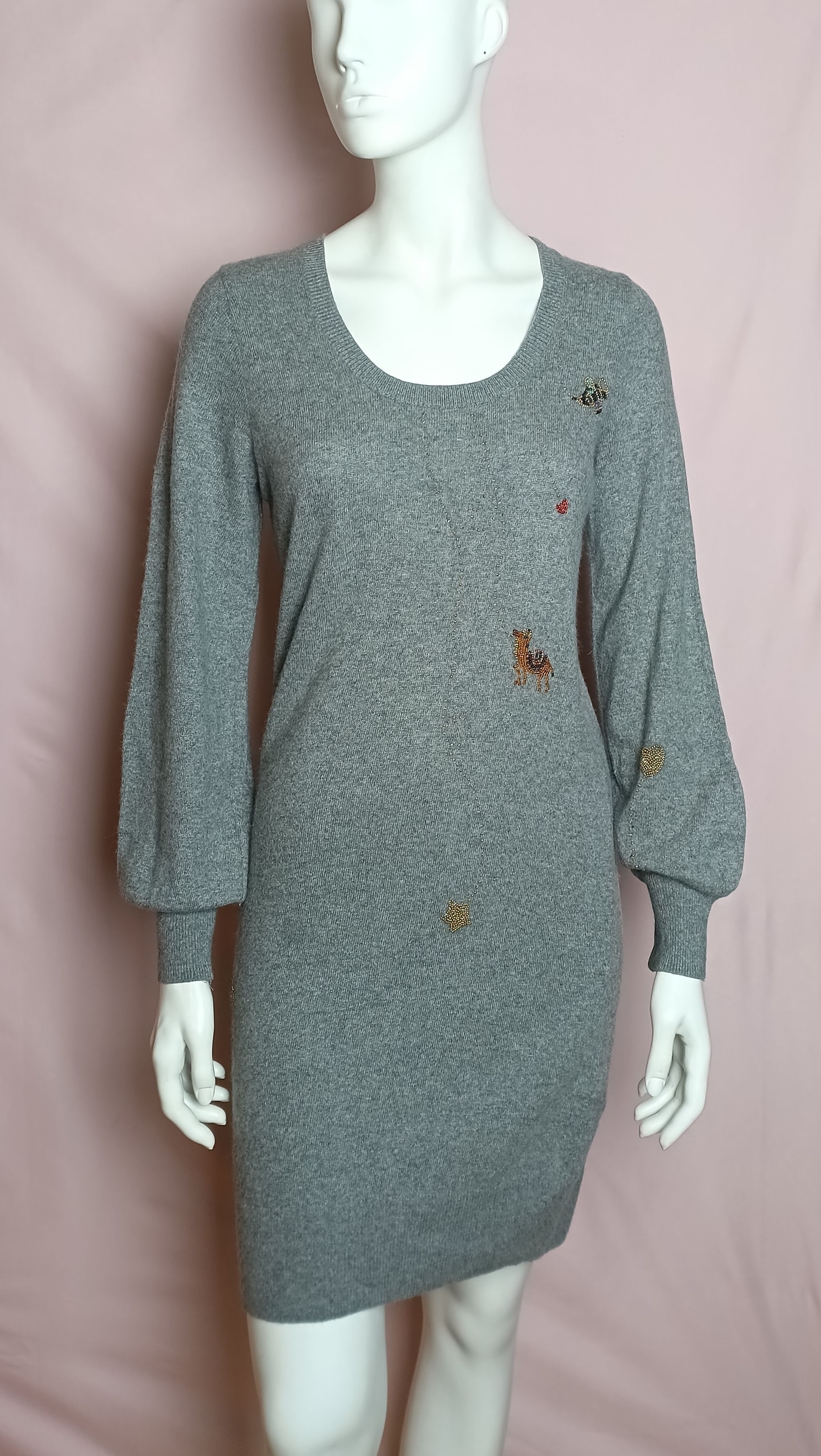 Tsumori Chisato Tsumori Chisato Gray Wool Cashmere Bead Size M / US 6-8 / IT 42-44 - 1 Thumbnail
