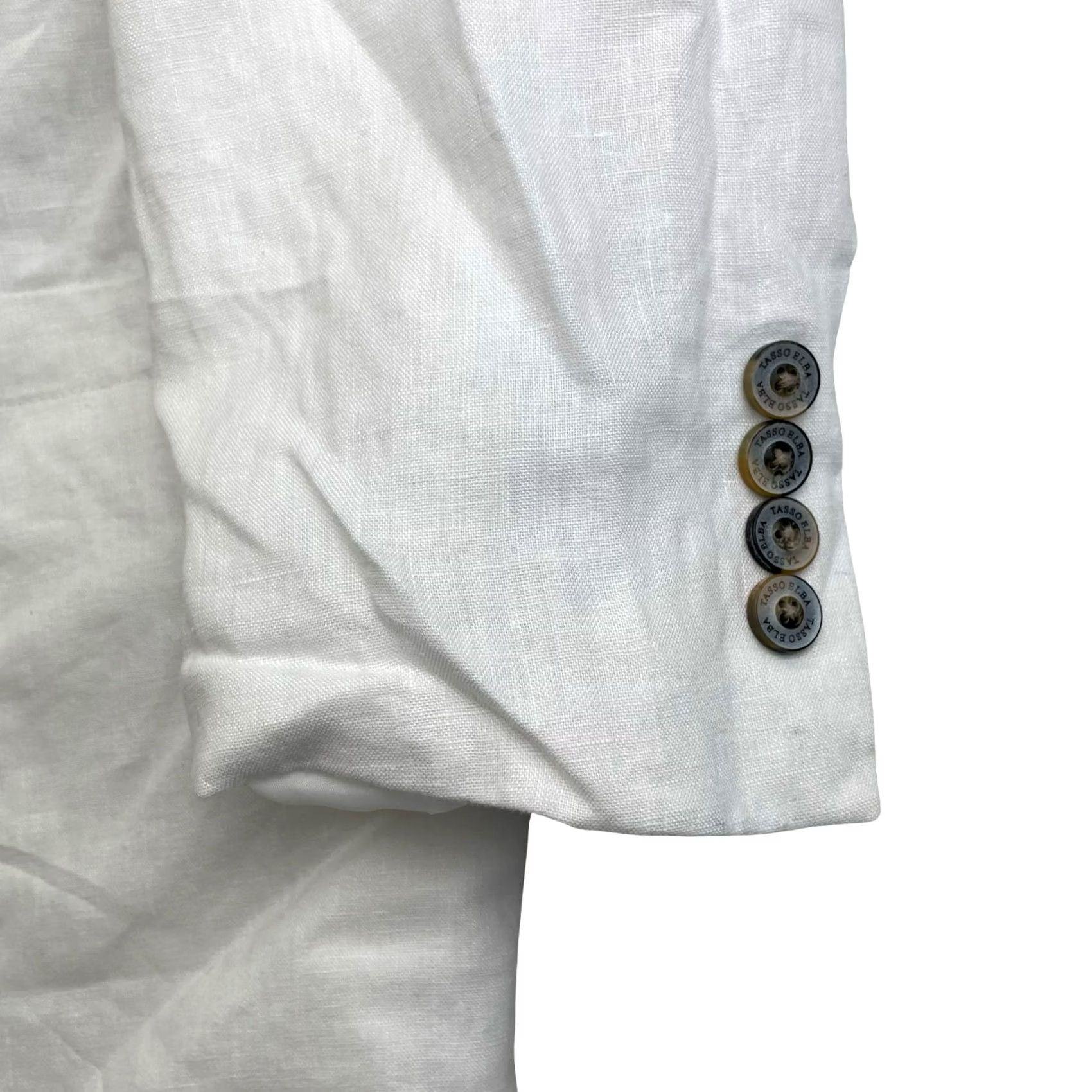 Tasso Elba Tasso Elba Island Blazer White XL Men's 100% Linen 2-Button Size 46R - 4 Thumbnail