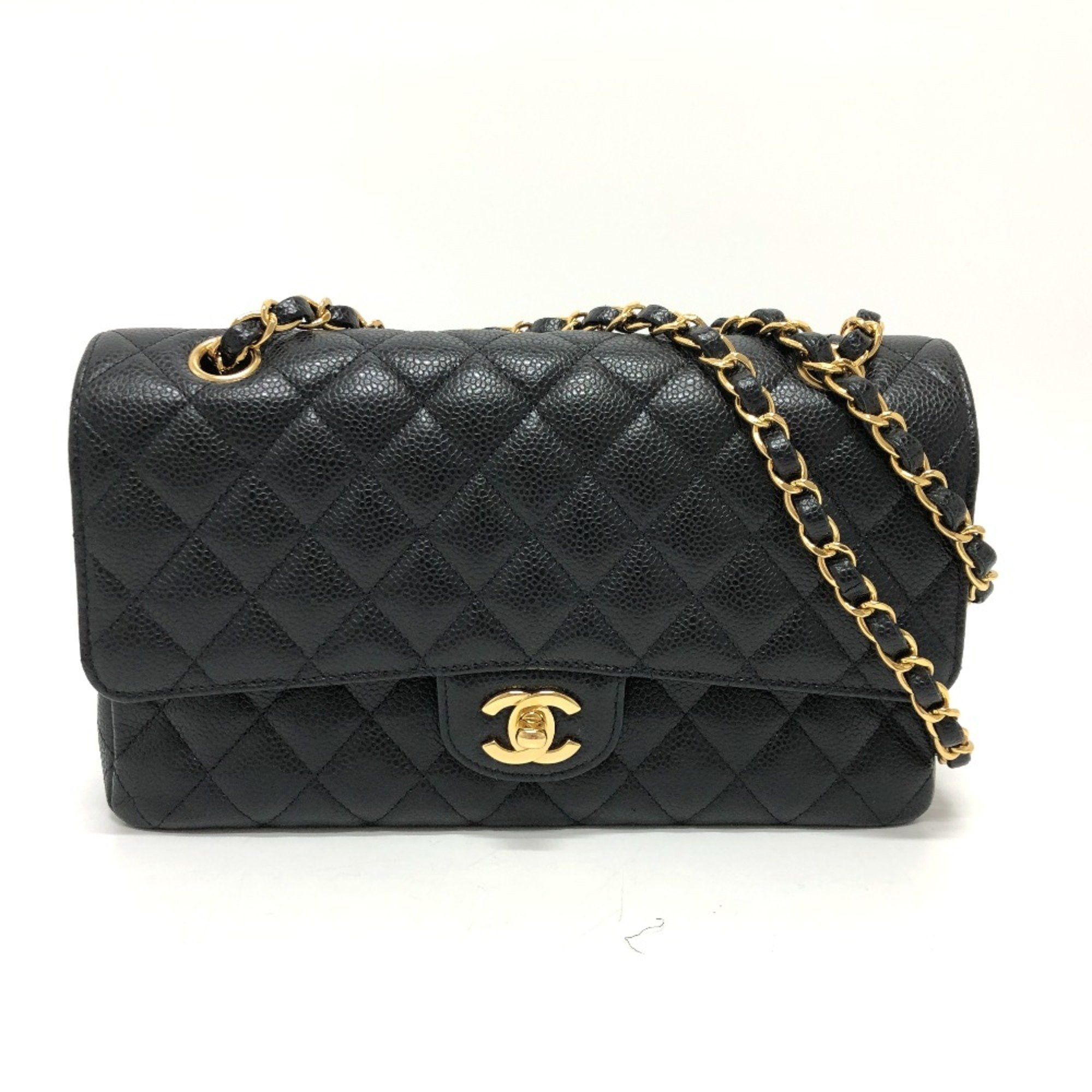 Chanel Chanel A01112 CC Mark Double Chain Shoulder Crossbody Shoulder Bag GHardware Black GoldHardware Size ONE SIZE - 1 Thumbnail
