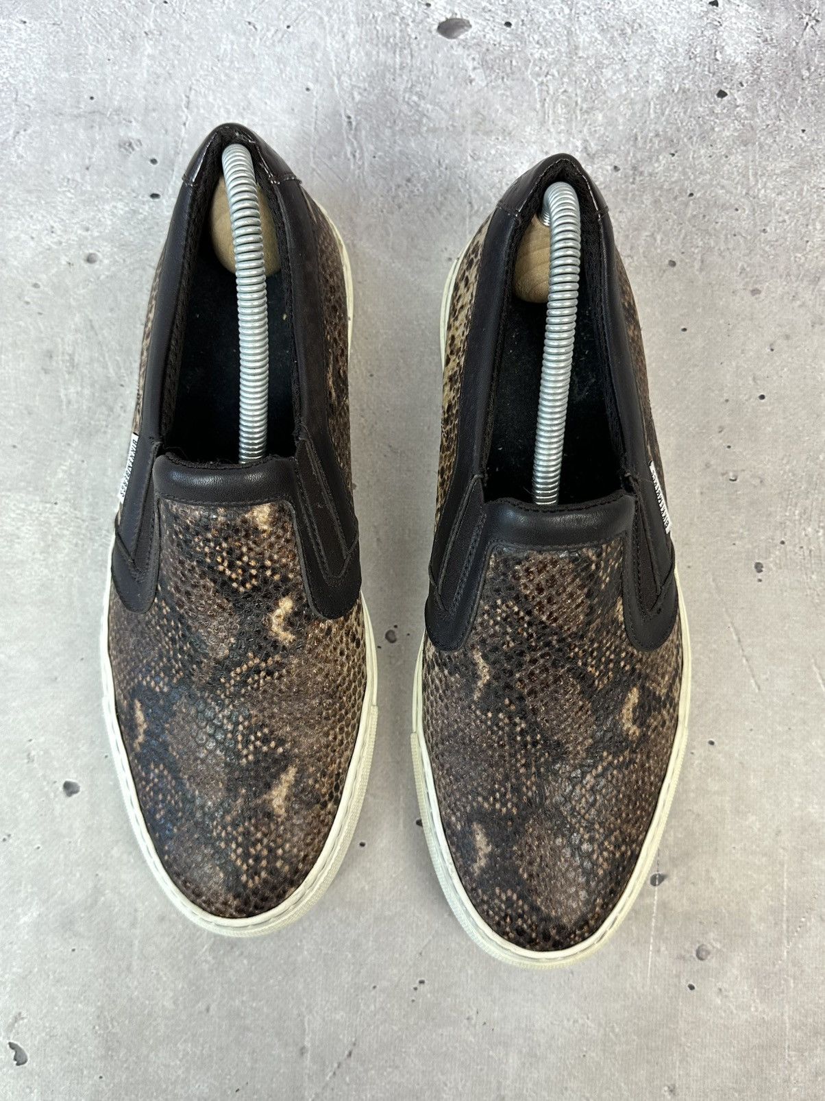 Dirk Bikkembergs Dirk Bikkembergs Snake Brown Leather Men’s Slip on Size US 7.5 / EU 40-41 - 2 Thumbnail