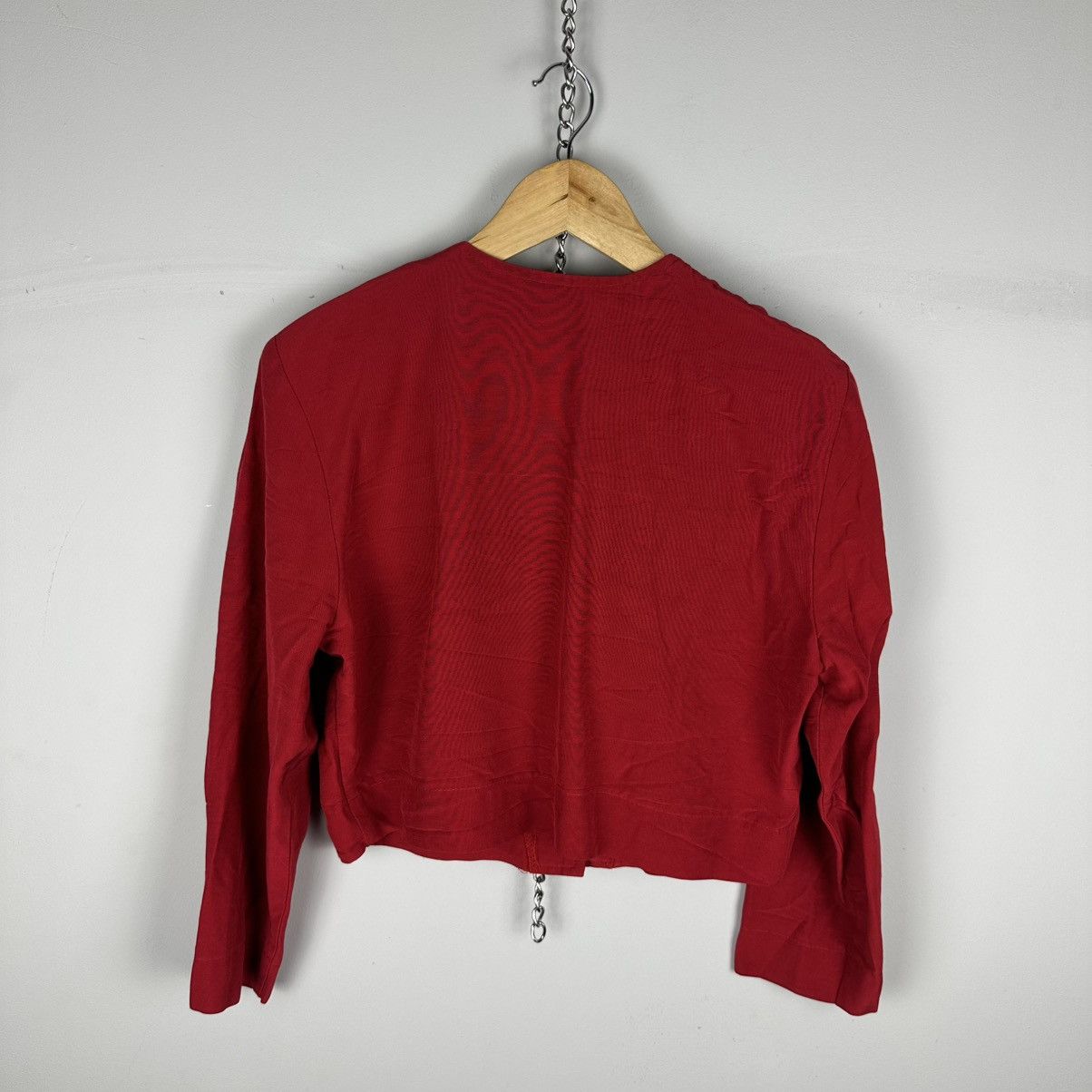 Sandro Vintage Rare Sandro 80’s Red Napaleon Cropped Blazer Size M / US 6-8 / IT 42-44 - 18 Thumbnail