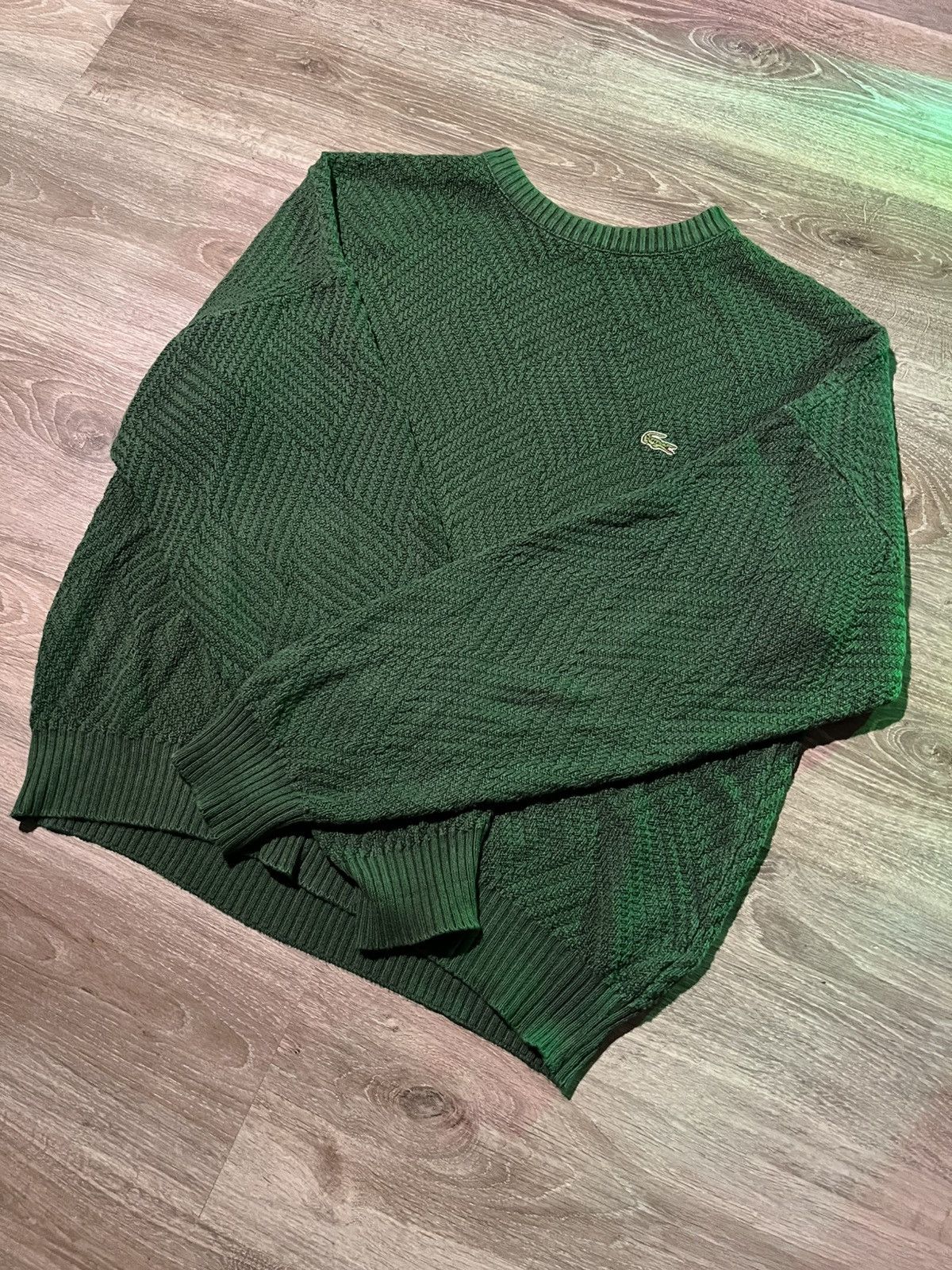 Lacoste Lacoste Green Knit Sweater / Pullover Size US XL / EU 56 / 4 - 1 Thumbnail