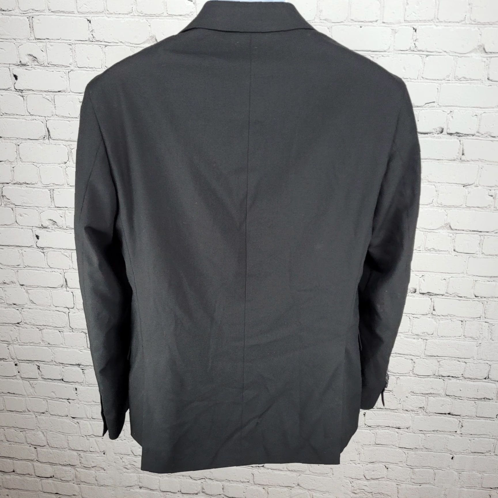 Kenneth Cole Kenneth Cole Reaction Black Stretch 2 Button Vented Blazer Jacket Mens 38R Size 38R - 2 Thumbnail