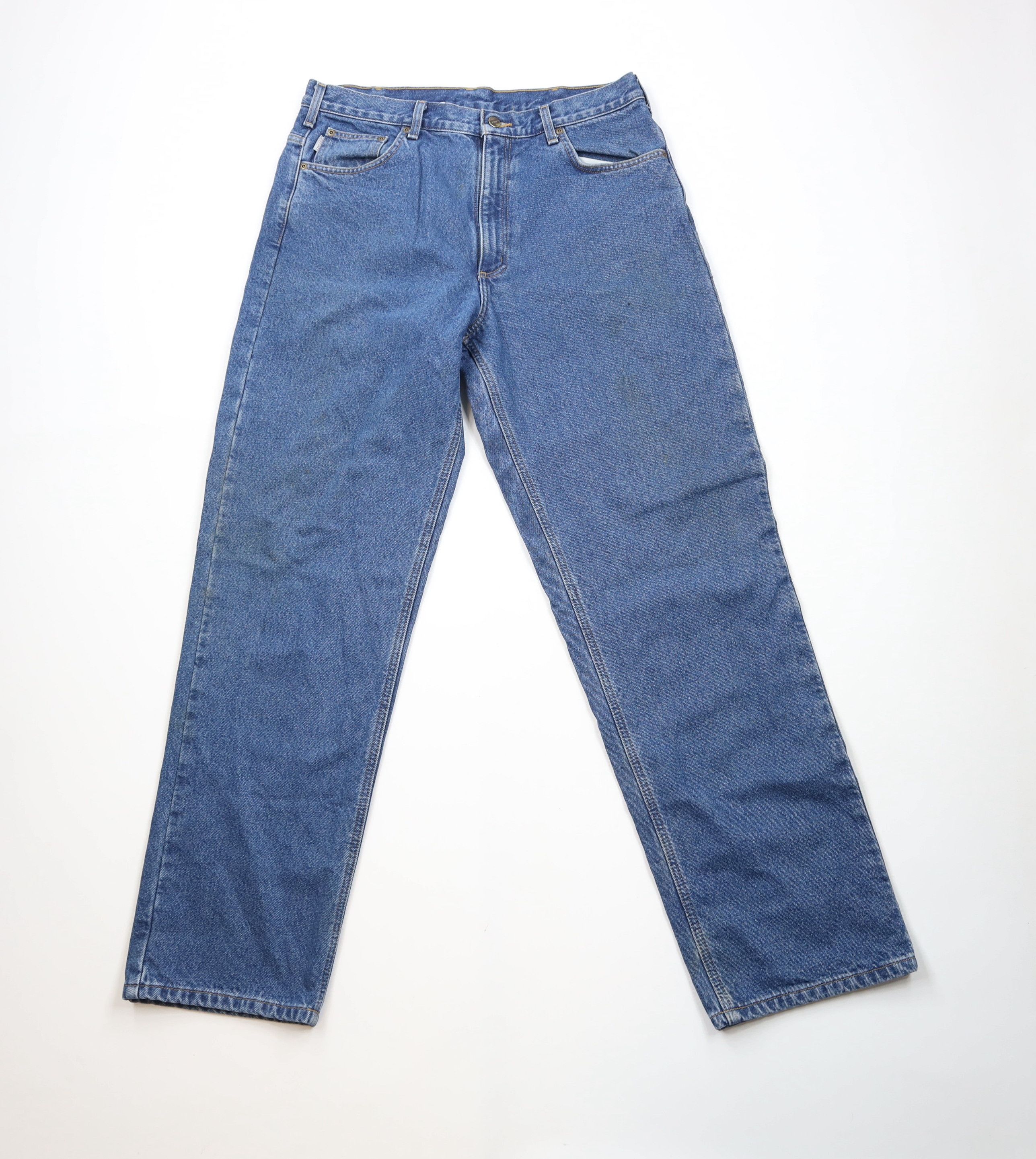 Carhartt × Vintage Vintage Y2K Carhartt Flannel Lined Relaxed Wide Leg Jeans Size US 36 / EU 52 - 2 Thumbnail