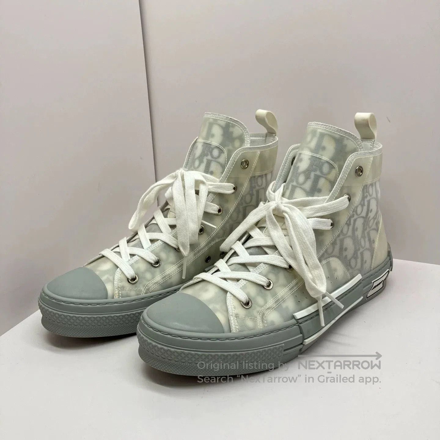 Dior dior b23 grey monogram high. Size US 10 / EU 43 - 1 Thumbnail