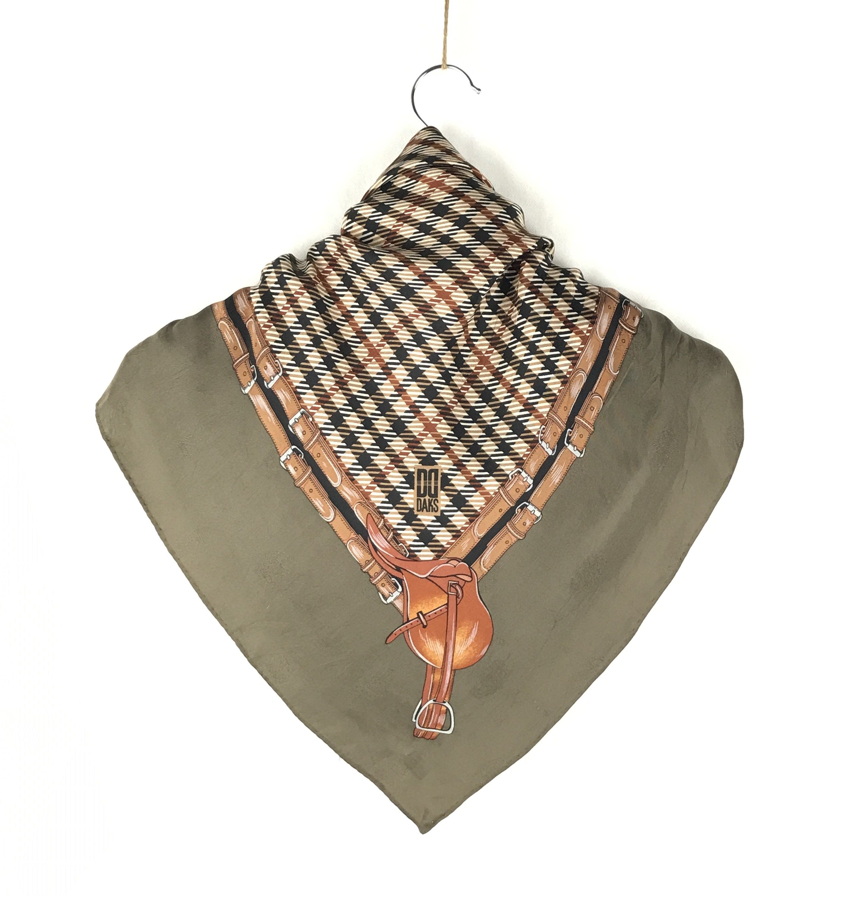 DAKS × Designer × Vintage Vintage Daks Silk Scarf Size ONE SIZE - 4 Thumbnail
