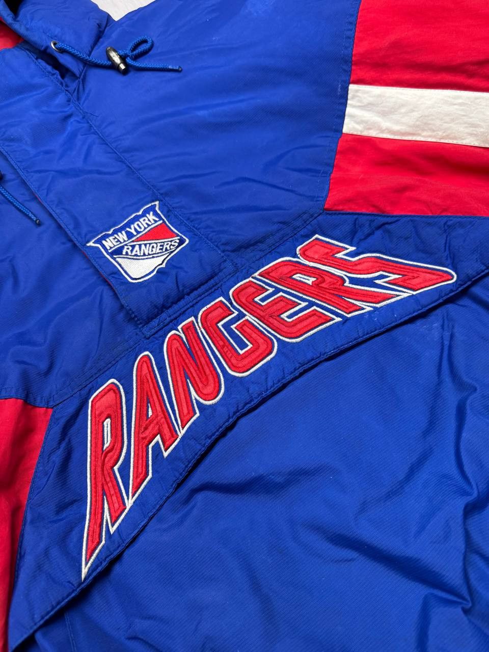 NHL Vintage 90s NHL Starter New York Rangers Half Zip Jacket Size US L / EU 52-54 / 3 - 3 Thumbnail