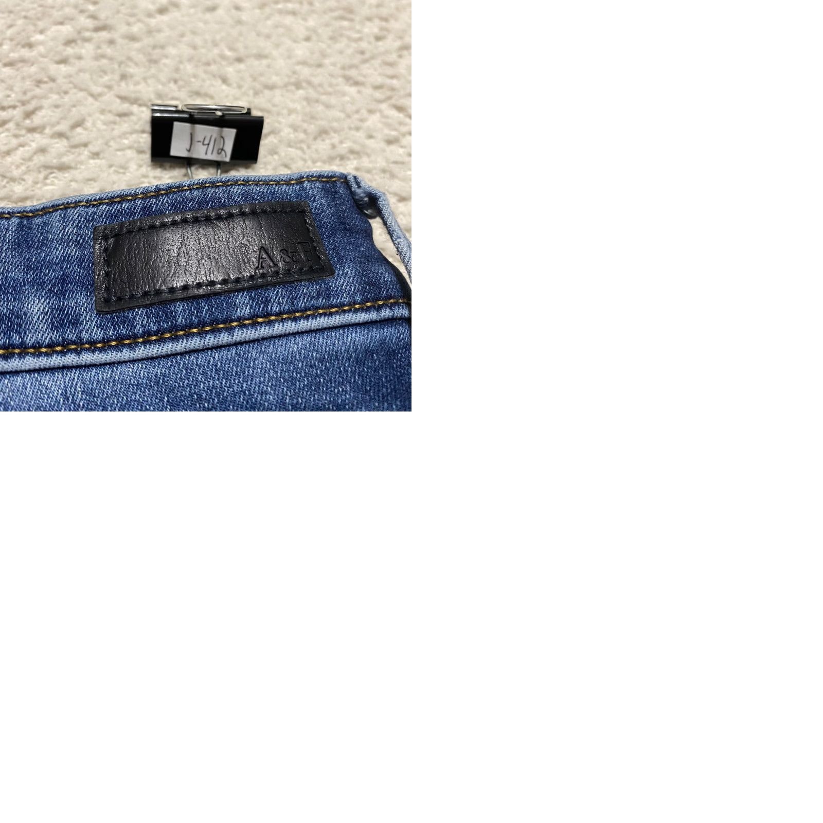 Abercrombie & Fitch Abercrombie & Fitch Women Jeans 28 Blue Denim High Rise Slim Distressed Stretch Size 27" / US 4 / IT 40 - 9 Thumbnail