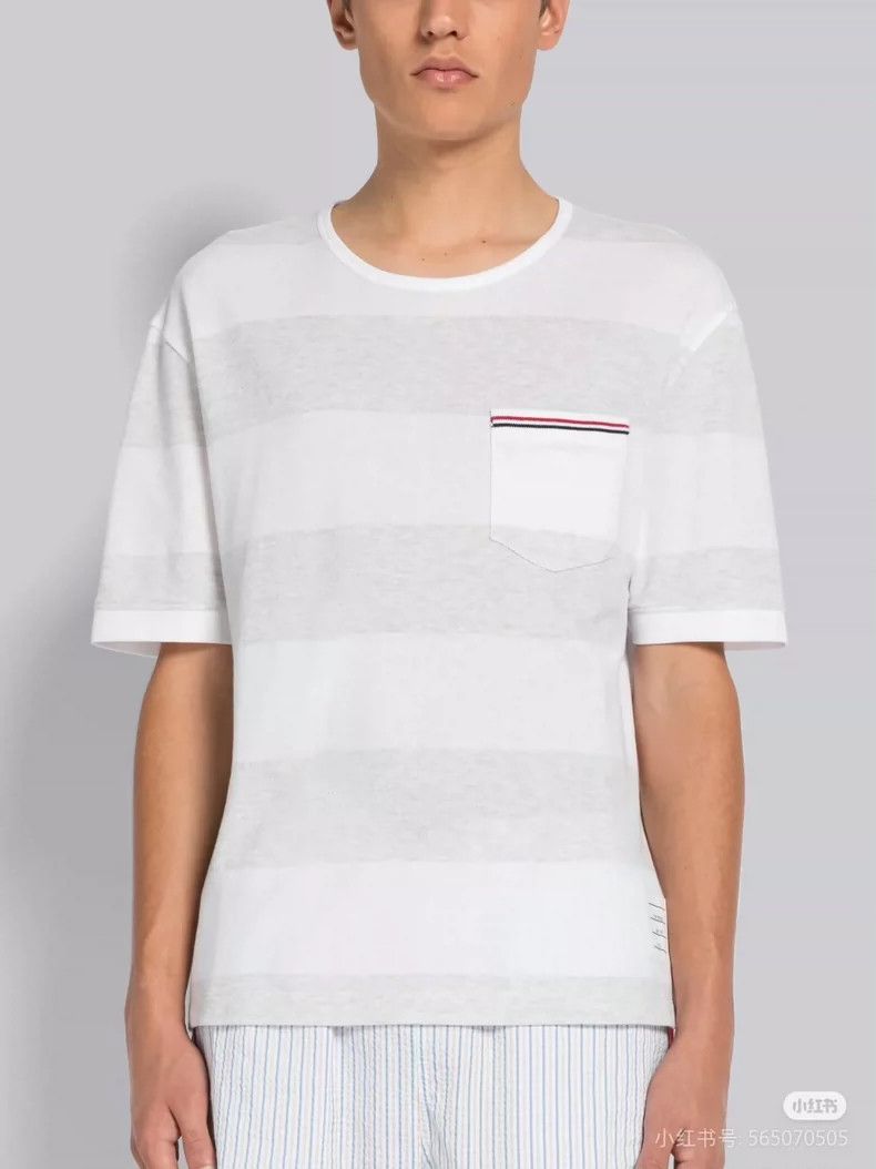 Thom Browne Thom Browne size3 Striped T-shirt Size US L / EU 52-54 / 3 - 6 Thumbnail