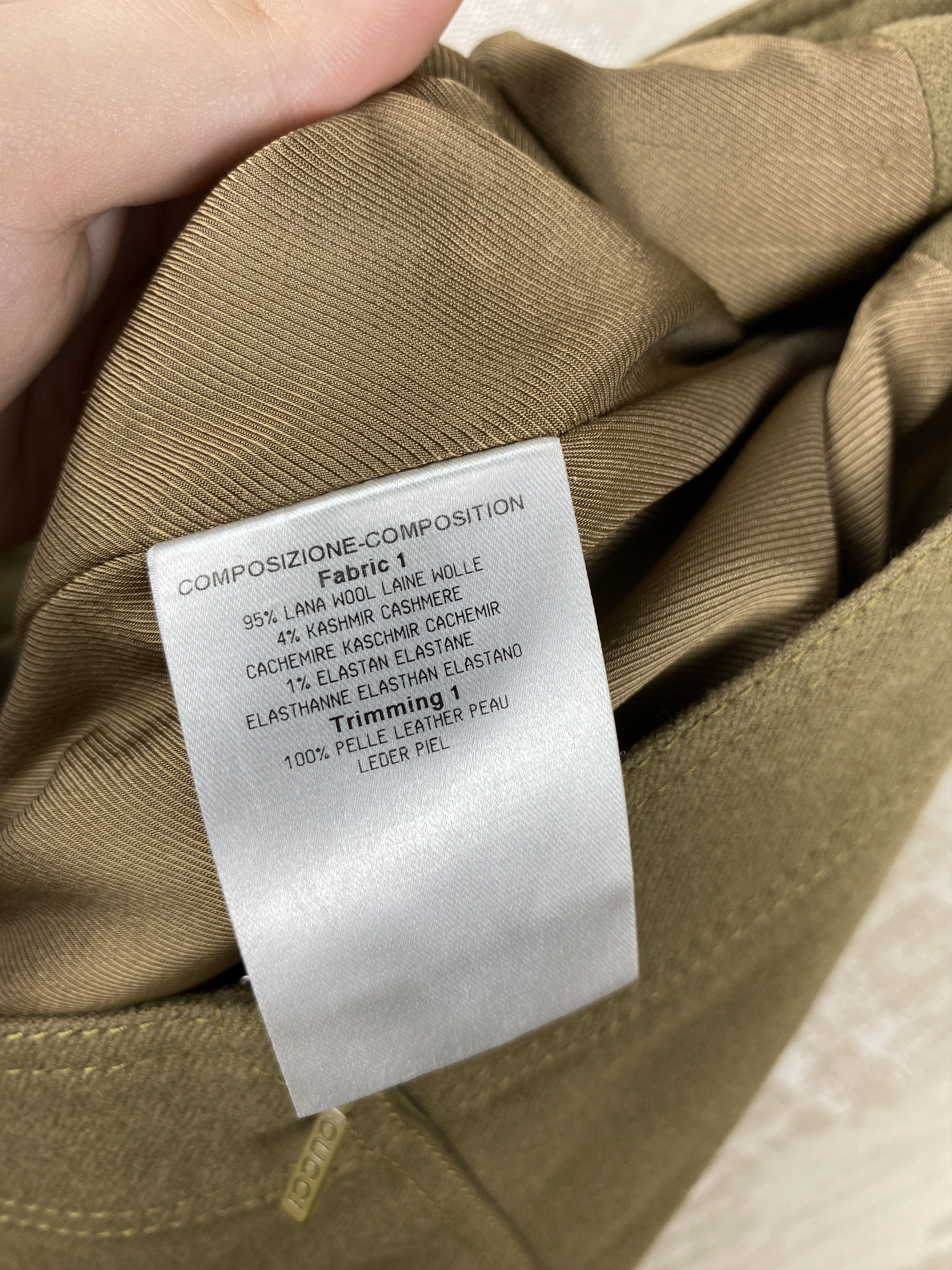 Gucci Gucci Wool Beige Skirt Gold GG Buckle Leather Inserts Size 32" / US 10 / IT 46 - 7 Thumbnail
