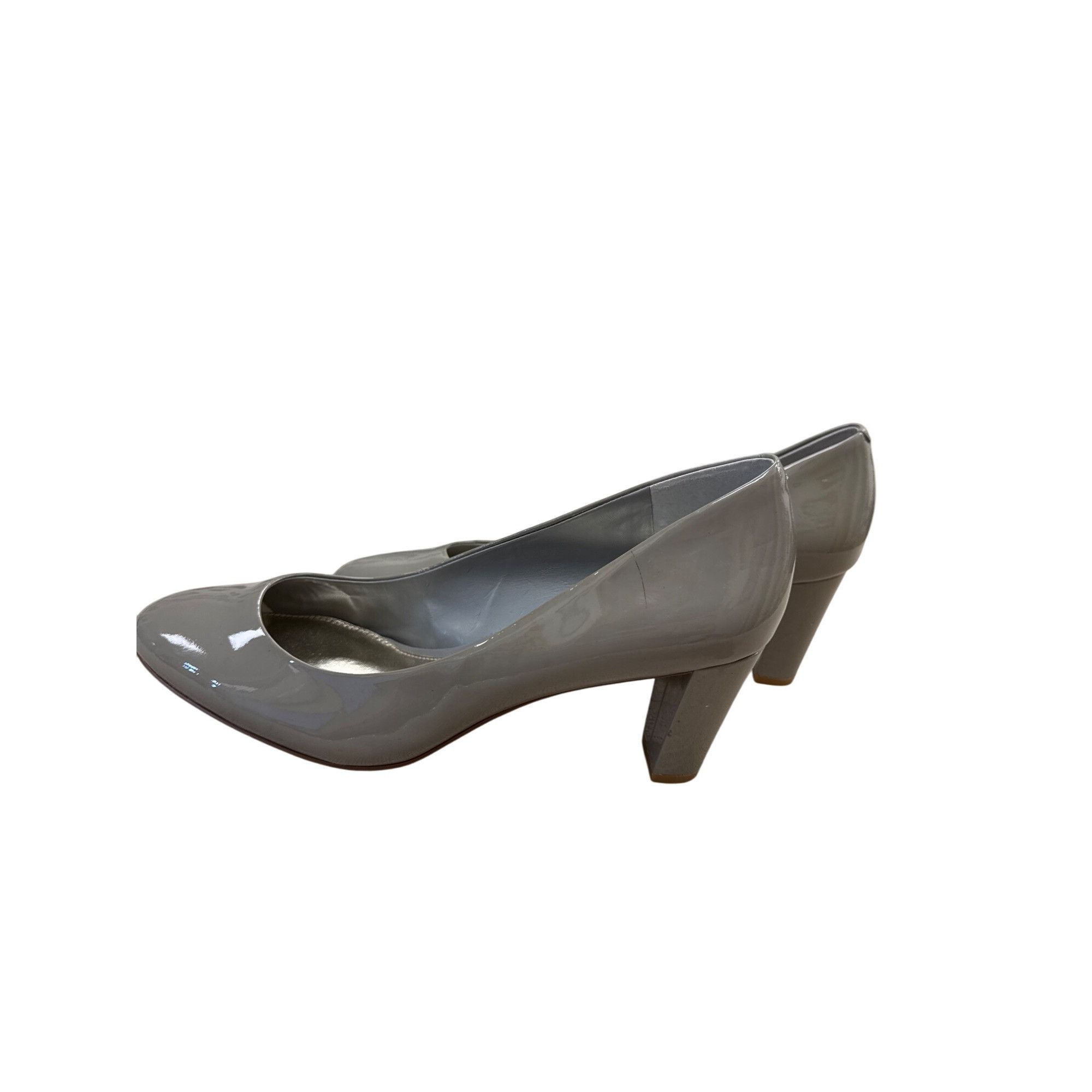 Lauren Ralph Lauren Lauren Ralph Lauren Womens Gray Patent Leather Heels Size 10 Size US 10 / IT 40 - 4 Thumbnail