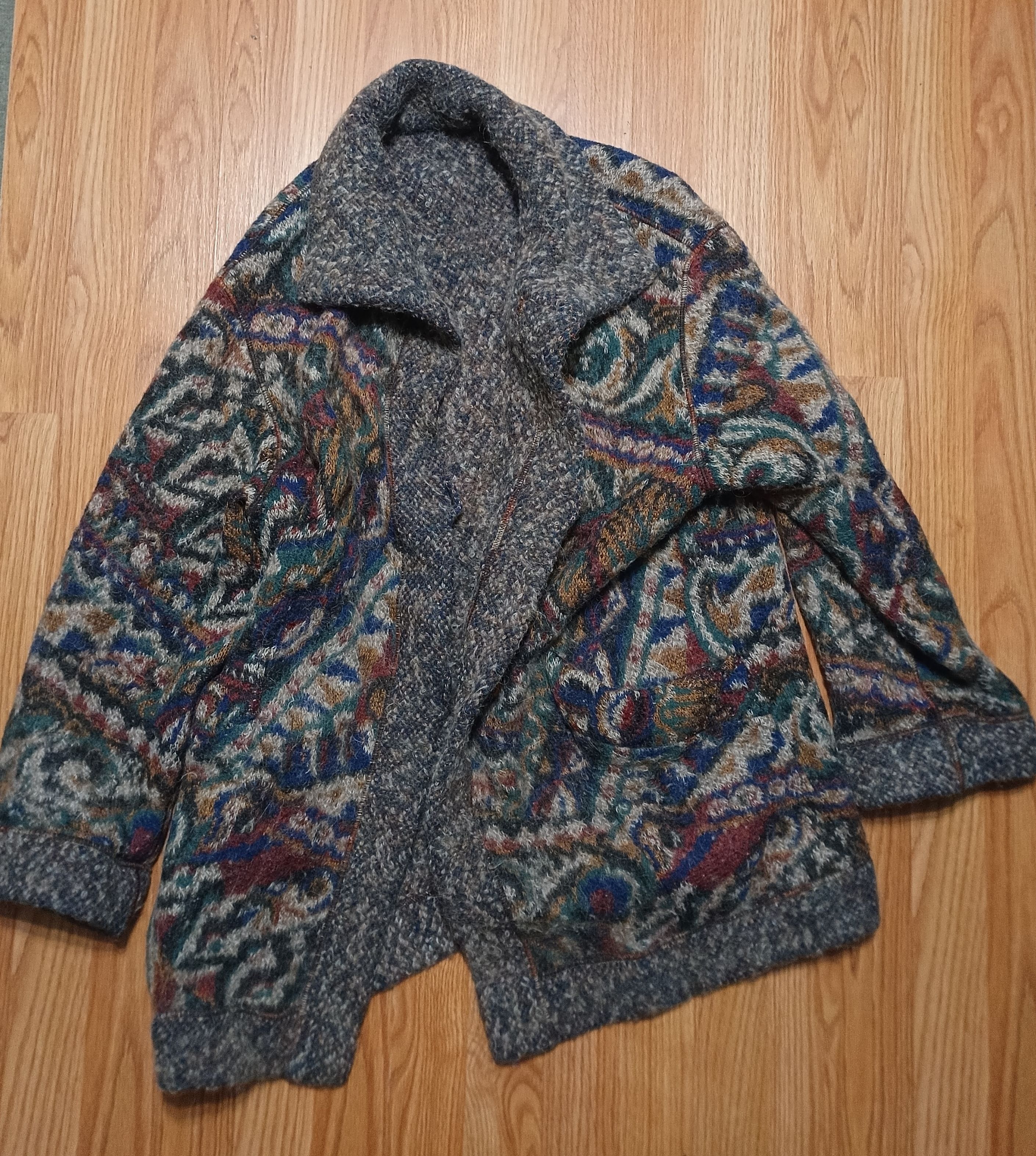 Missoni × Vintage MISSONI Floral 80s Wool Mohair Alpaca Doubleside Coat S Size S / US 4 / IT 40 - 10 Thumbnail