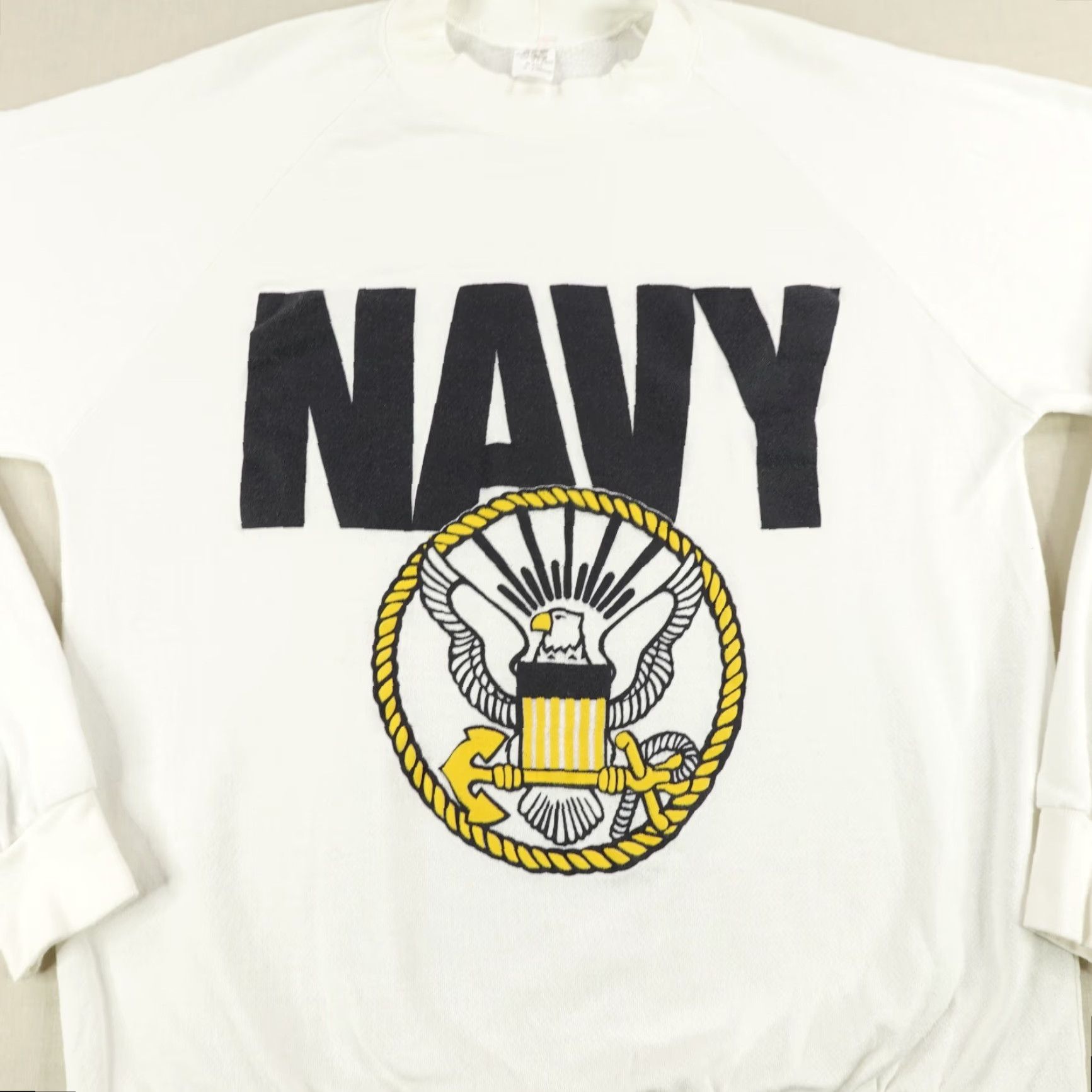 Soffe Vintage Navy Sweatshirt Mens XL White US USN Crewneck Pullover Military 90s USA Size US XL / EU 56 / 4 - 3 Thumbnail