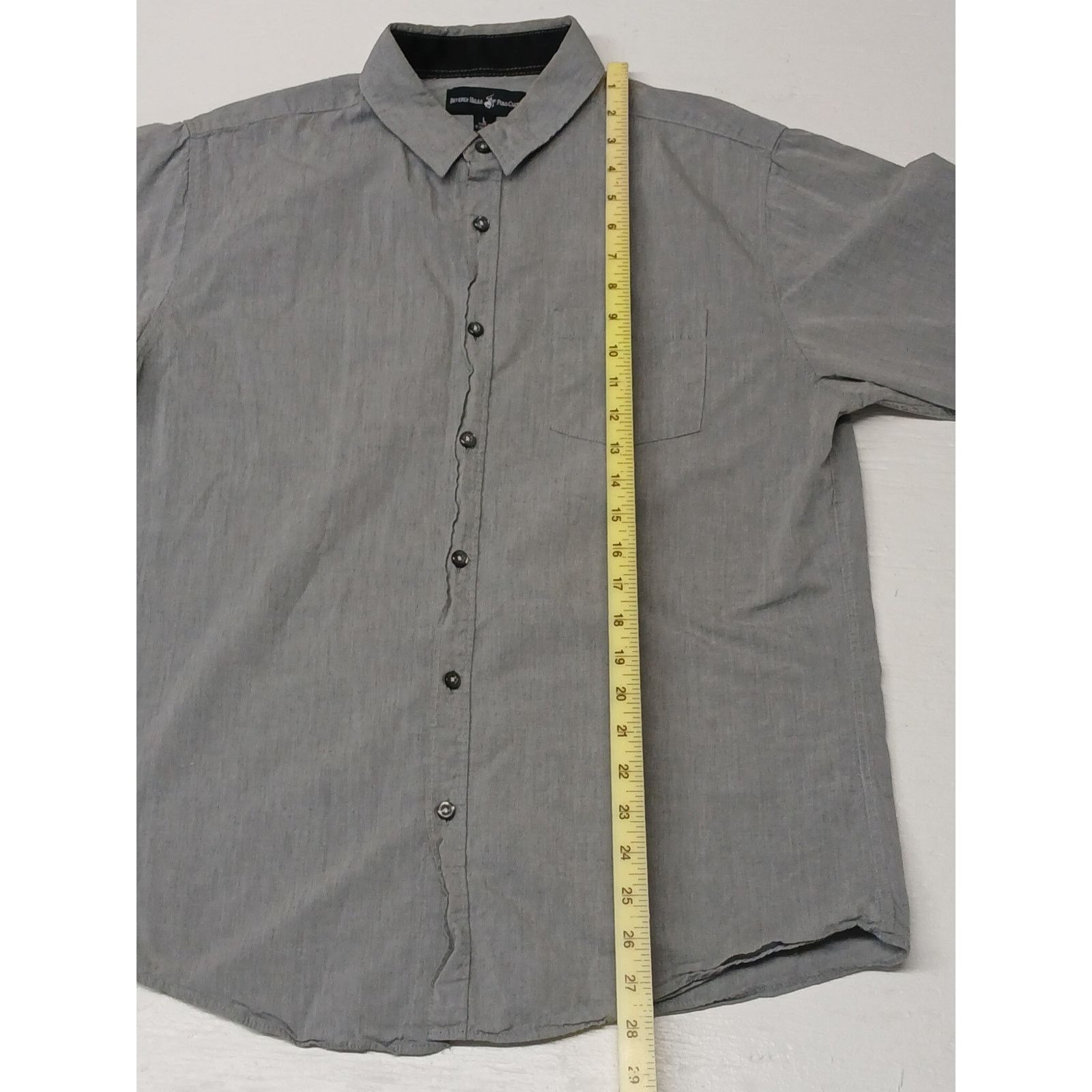 Polo Ralph Lauren Beverly Hills Polo Club (Large) Gray Long Button Shirt Size US L / EU 52-54 / 3 - 2 Thumbnail