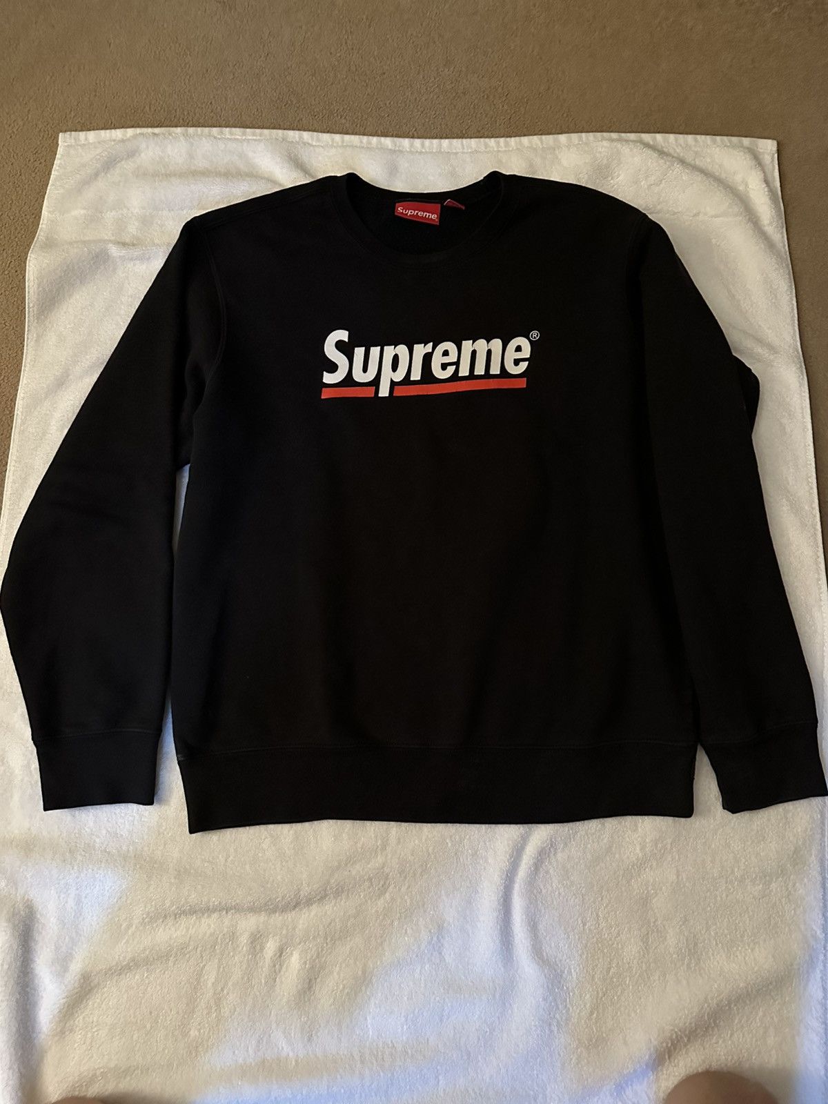 Supreme Supreme SS20 Underline Crewneck in Black Size US M / EU 48-50 / 2 - 1 Thumbnail