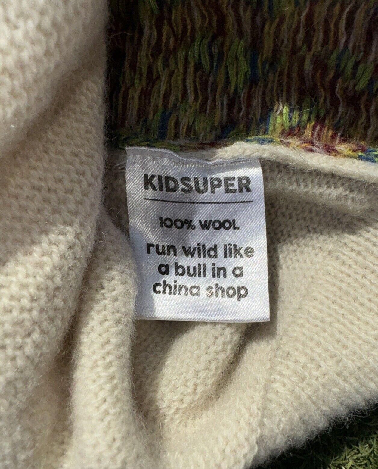 Designer KidSuper Studios Bull In A China Shop Knit Woven Sweater XL Size US XL / EU 56 / 4 - 7 Thumbnail