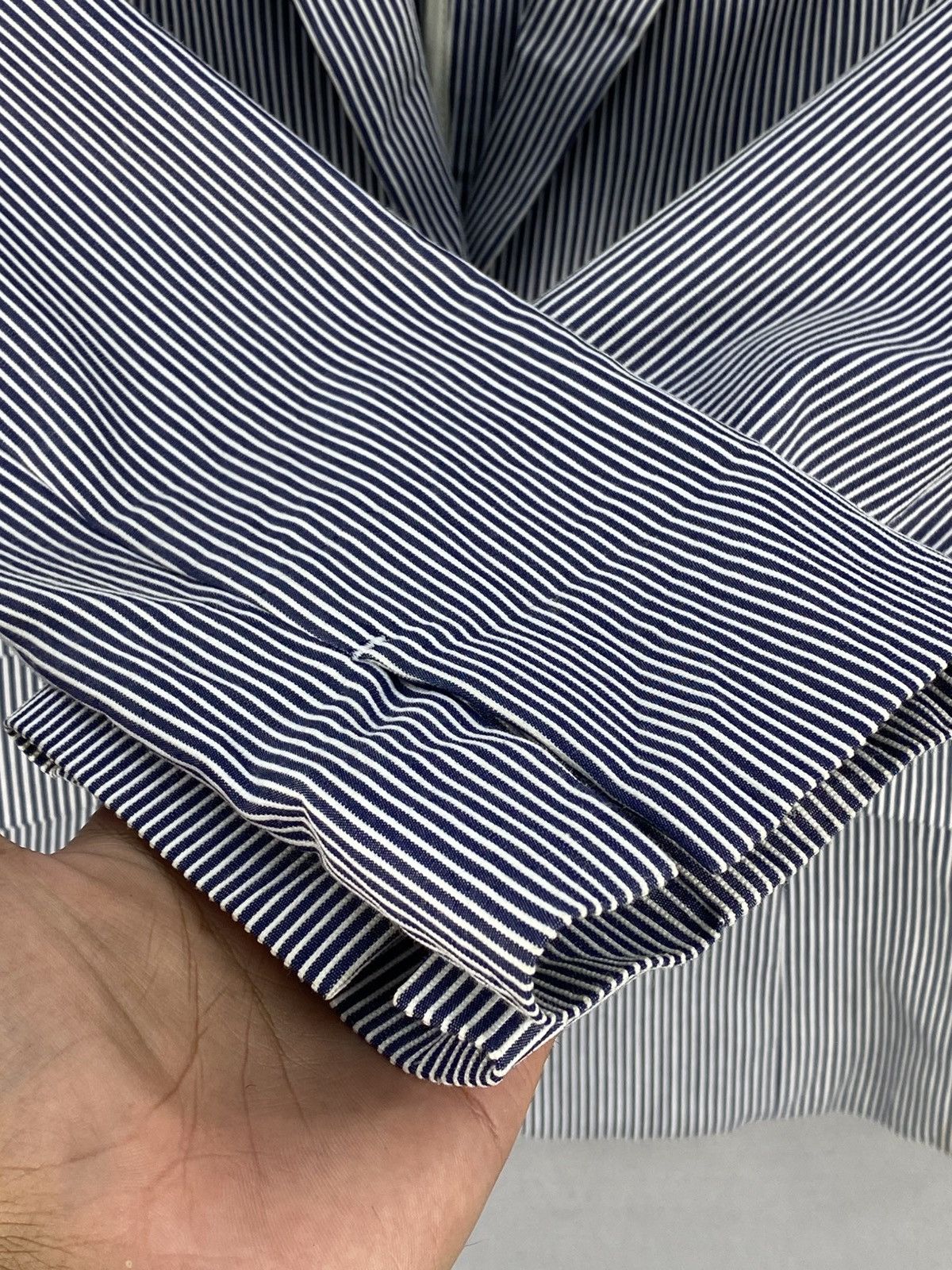Yohji Yamamoto INED Pinstripe Coat Jacket Size XXS / US 00 / IT 34 - 10 Thumbnail