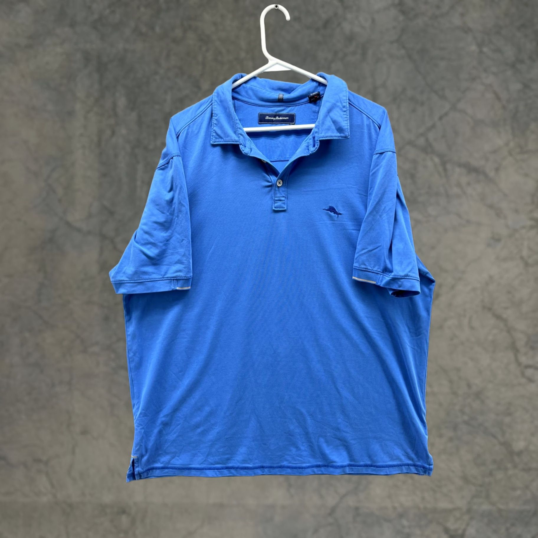 Tommy Bahama Tommy Bahama Polo Shirt Mens XL Blue Solid Marlin Logo Casual Short Sleeve Size US XL / EU 56 / 4 - 1 Thumbnail