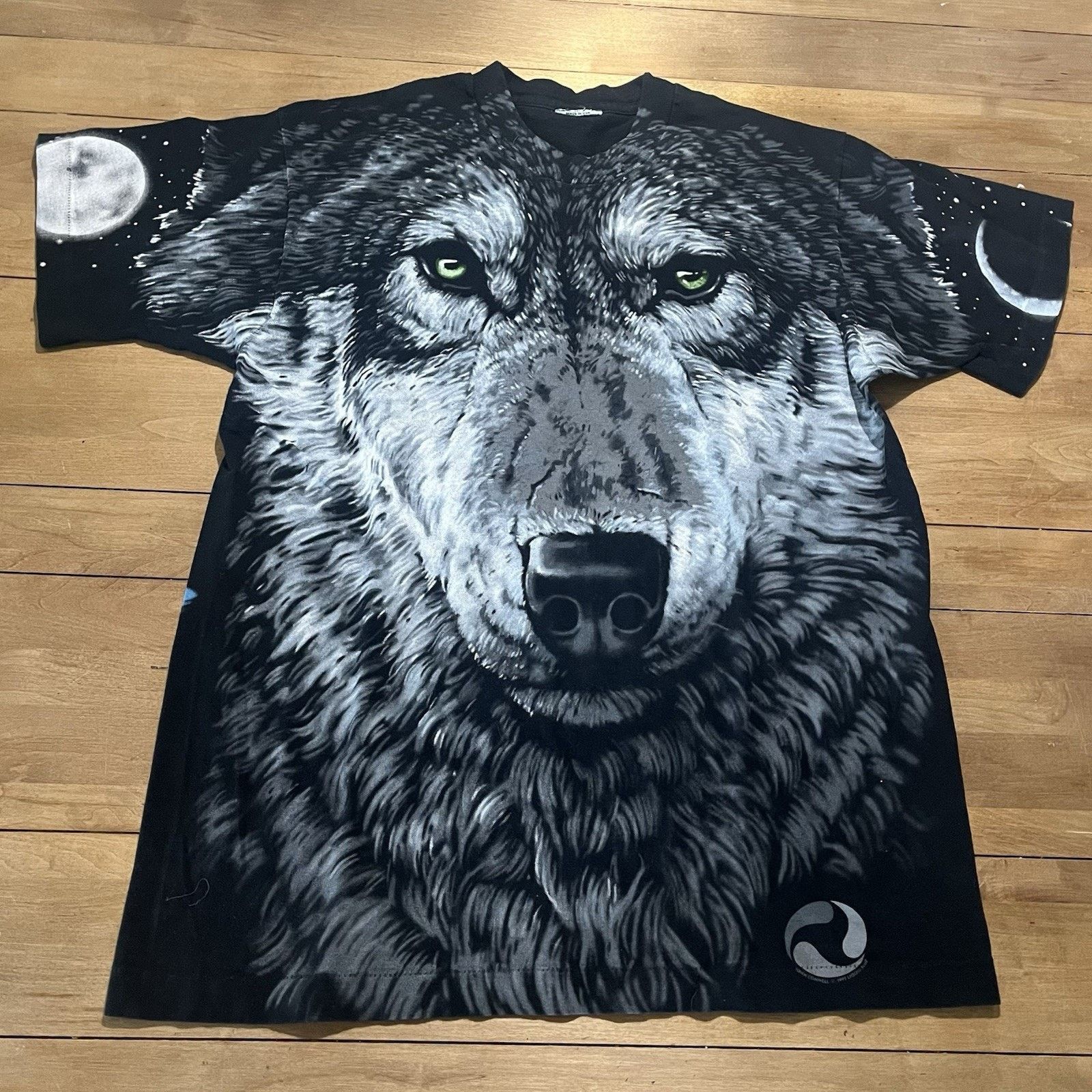 Liquid Blue Vintage 90’s Liquid Blue Wolf All Over Print Animal Nature Size US L / EU 52-54 / 3 - 1 Thumbnail