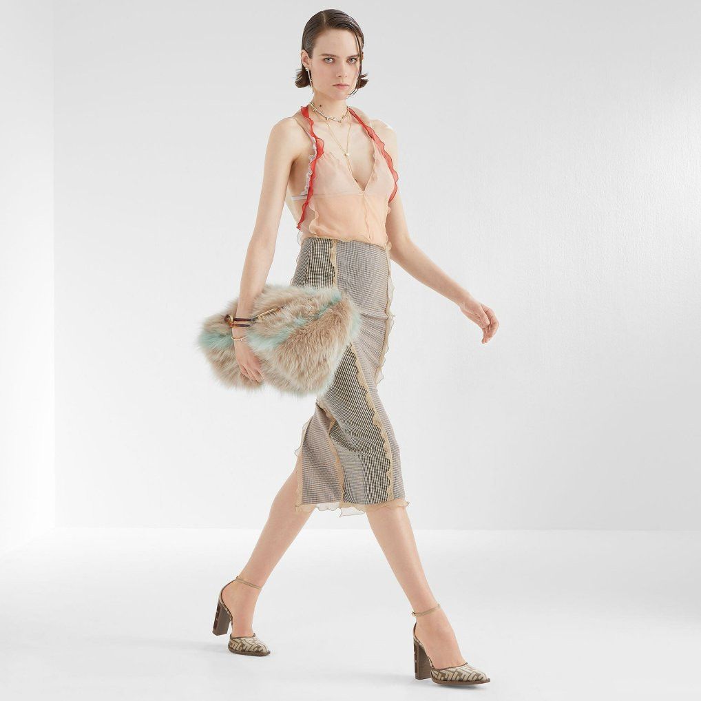 Fendi o1loc1c0824 Skirt in Beige Size 27" / US 4 / IT 40 - 4 Thumbnail