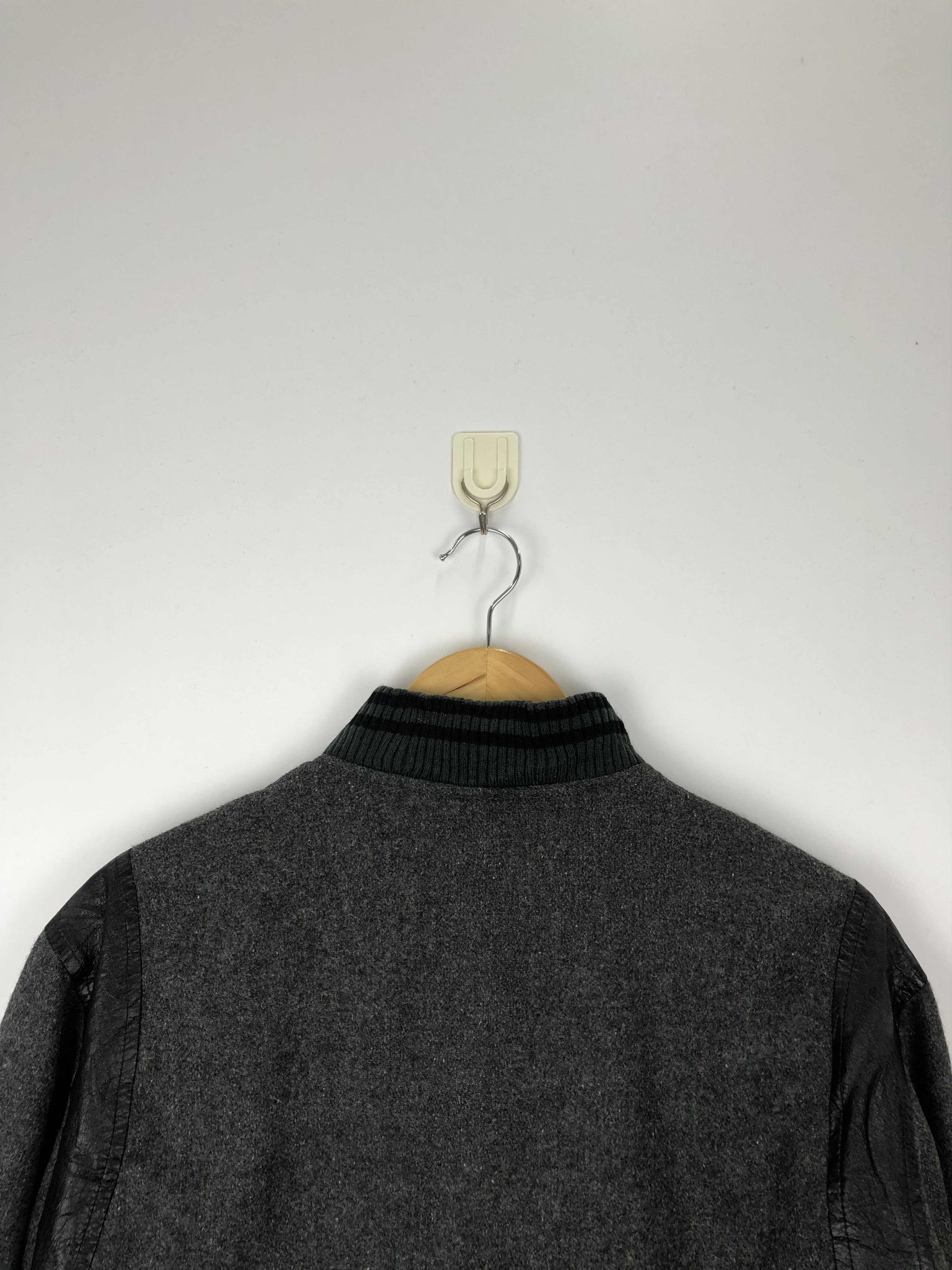 Japanese Brand Vintage 80s Japanese Brand Wool Varsity Jacket Gray V0407 Size US M / EU 48-50 / 2 - 4 Thumbnail