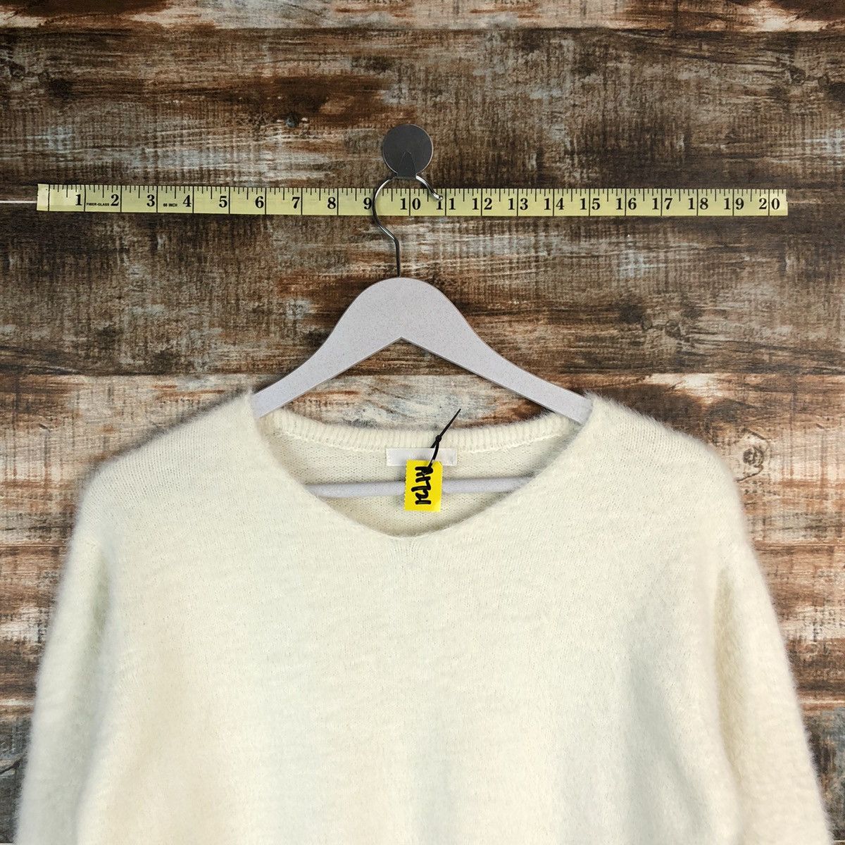 Vintage Dre Skip White mohair shaggy Knitwear #A1721 Size M / US 6-8 / IT 42-44 - 4 Thumbnail