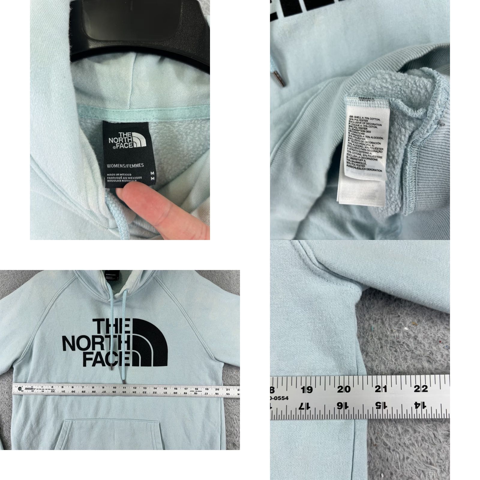 The North Face The North Face Hoodie Womens M Blue Pullover Sweatshirt Cotton Blend Logo Pocket Regular Size M / US 6-8 / IT 42-44 - 8 Thumbnail