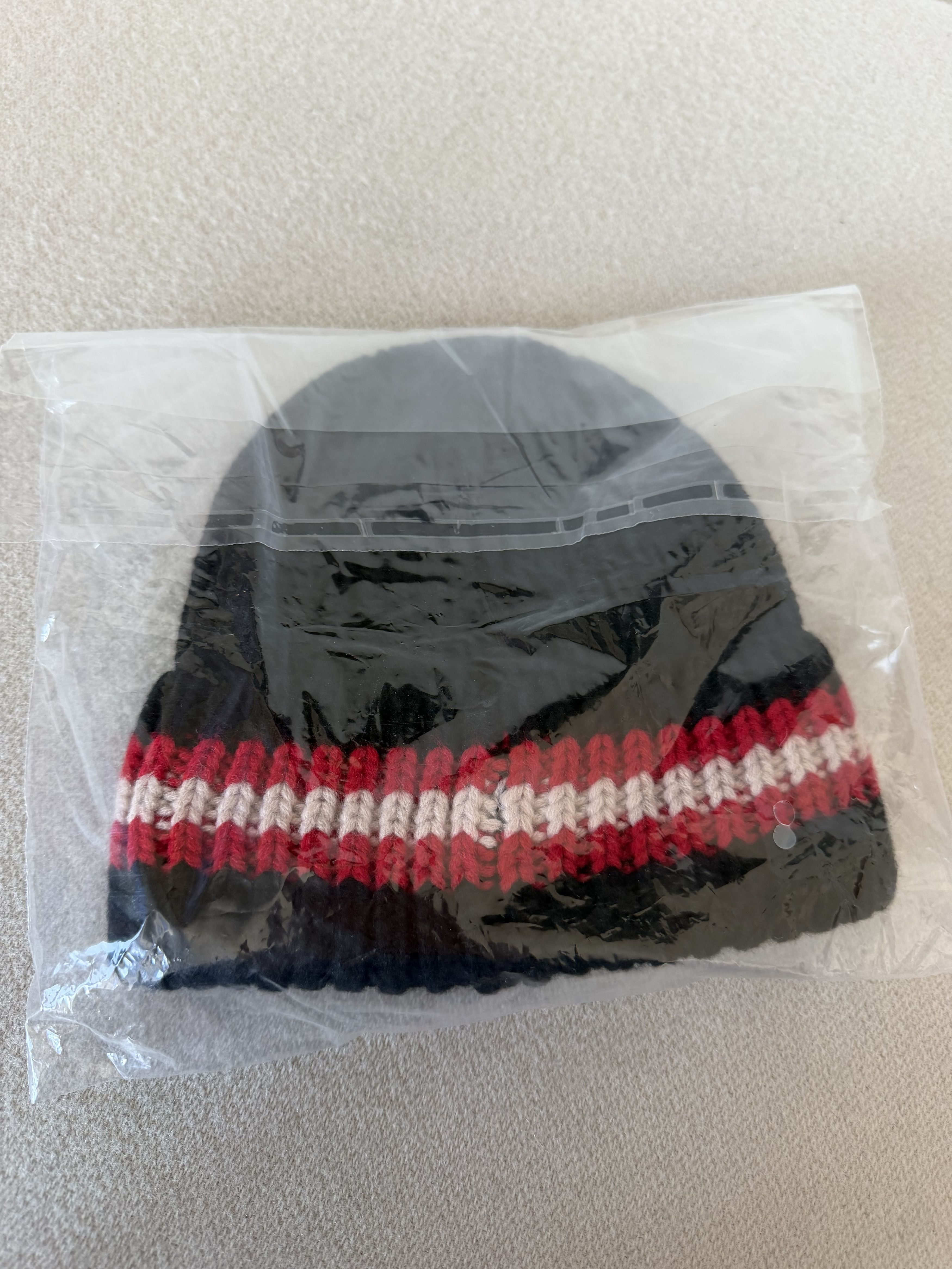 Bare Knuckles Bare Knuckles Striped Wool Beanie in Black Size ONE SIZE - 1 Thumbnail