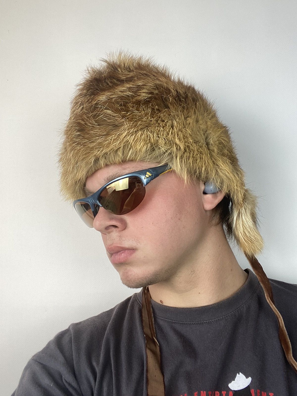 Hysteric Glamour × Japanese Brand × Vintage Vintage Real Fur Mohair Fuzzy Ushanka Y2K Opium Hype Rare OS Size ONE SIZE - 1 Thumbnail