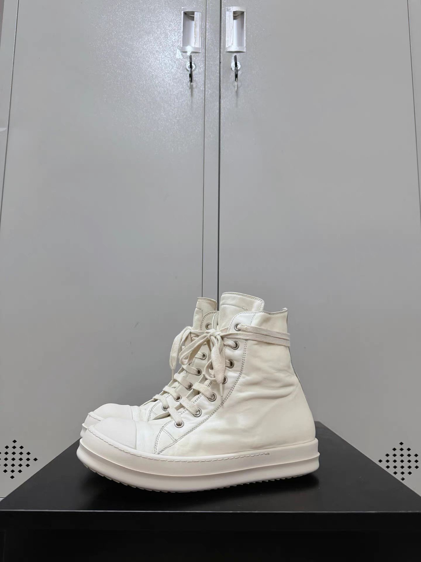 Rick Owens Rick Owens leather Converse high-top sneakers Size US 9 / IT 39 - 1 Thumbnail