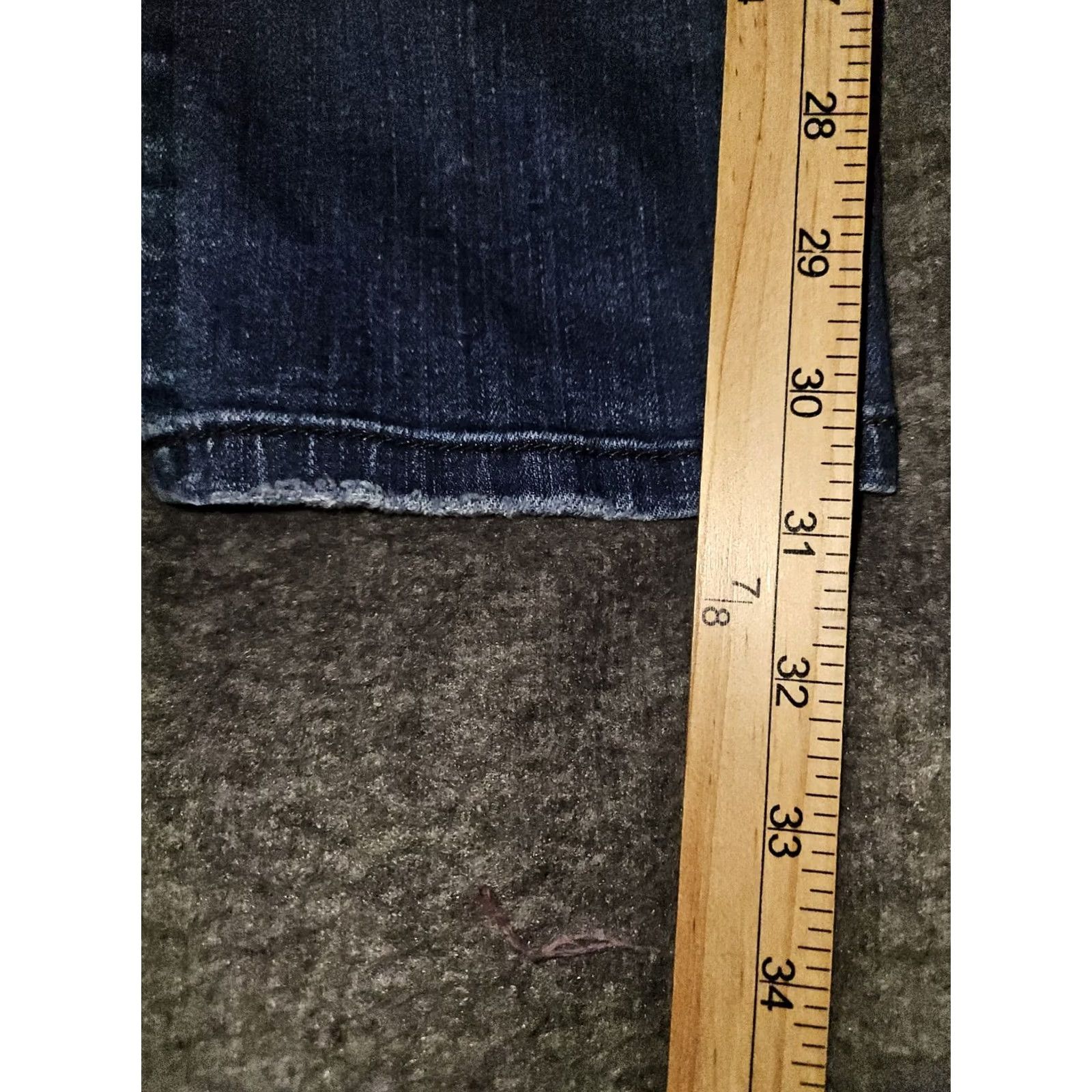 Vintage KanCan Skinny Ankle Jeans Women's 30 Denim Blue Distressed Stretch City Logo Regular Inseam 30.5 in 34 Waist Size 30" / US 8 / IT 44 - 6 Thumbnail