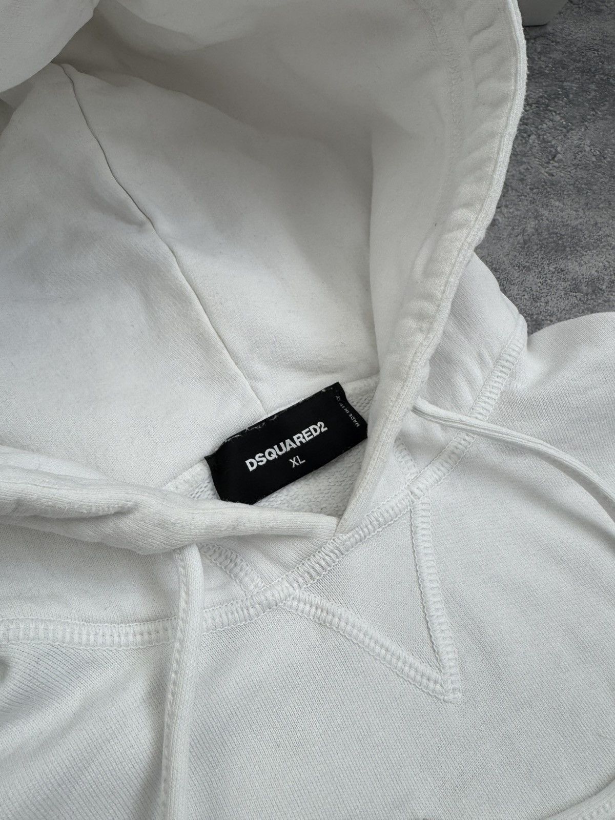Dsquared2 Dsquared2 White Hoodie Big Logo Y2K Street Wear Size US XL / EU 56 / 4 - 9 Thumbnail