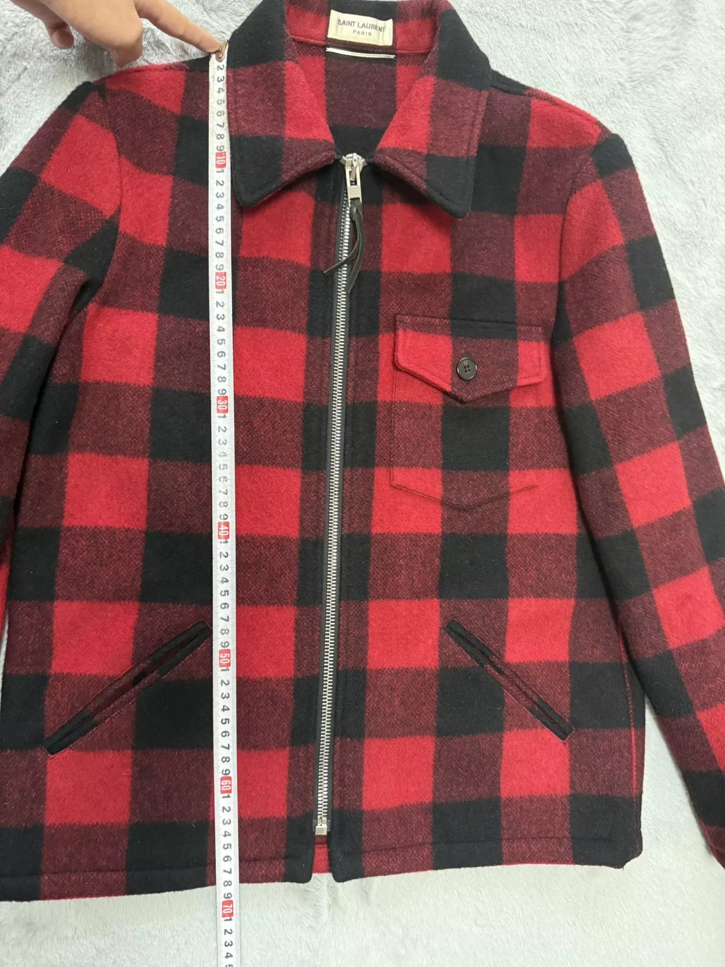 Saint Laurent Paris Saint Laurent Paris Plaid Wool Jacket Size US M / EU 48-50 / 2 - 9 Thumbnail